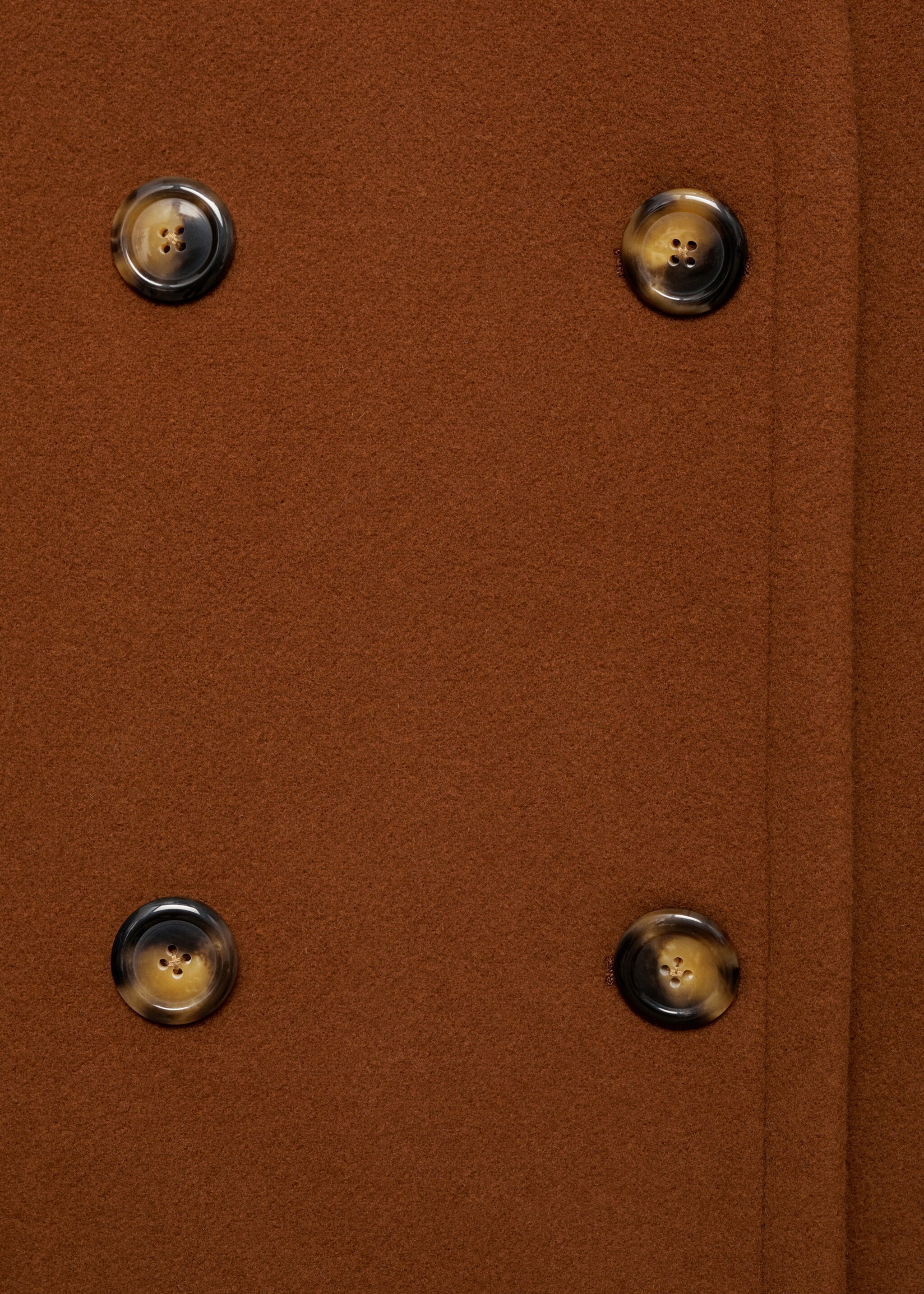 Short double-breasted wool coat - Details of the article 0