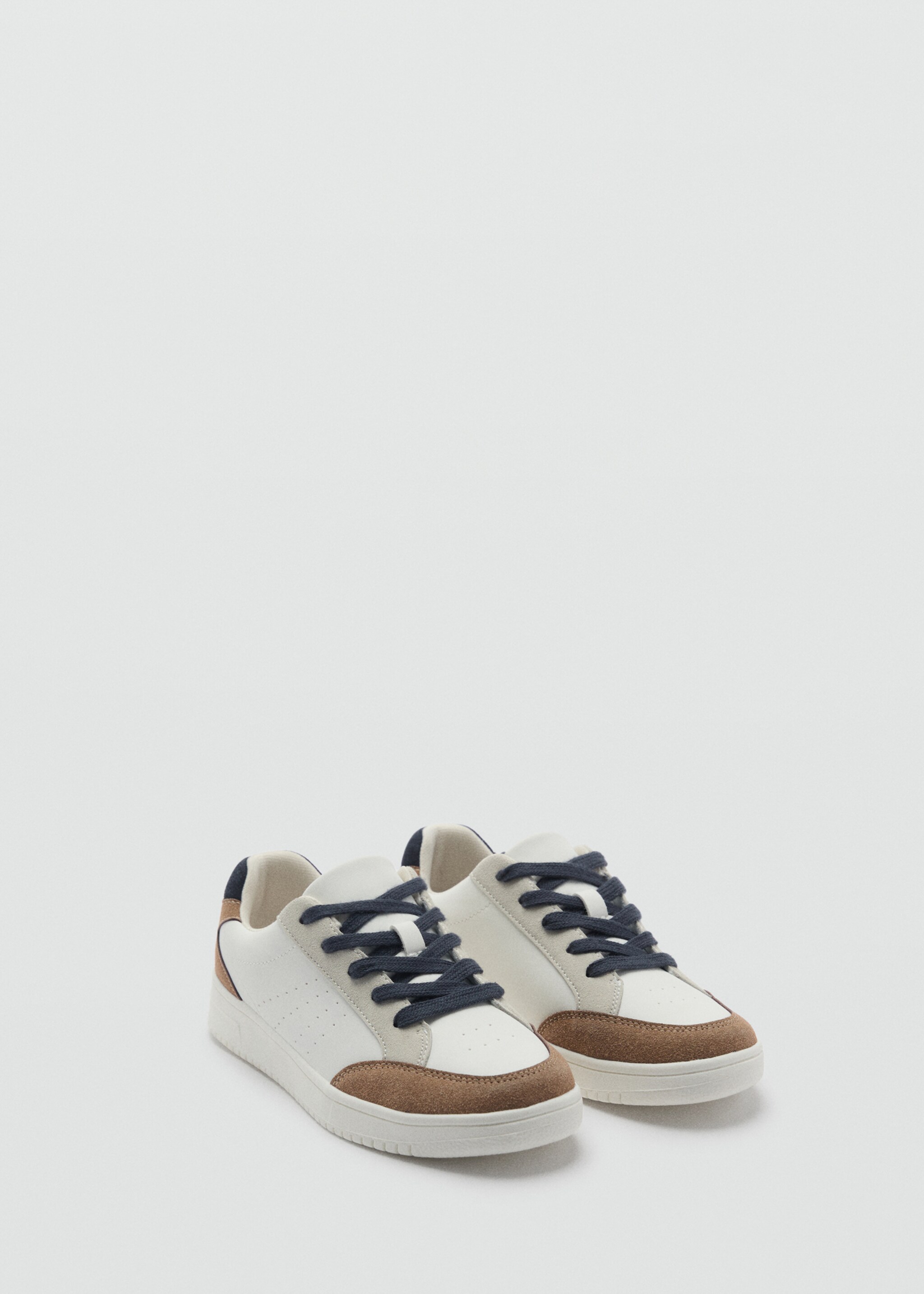 Lace-up mixed sneakers - Medium plane