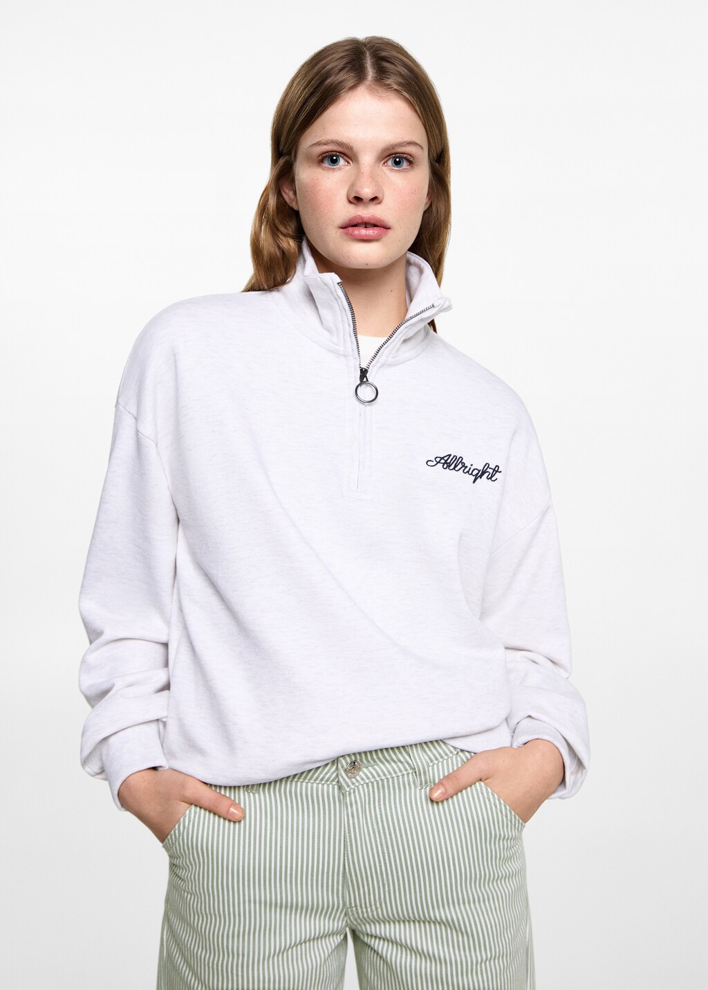 Gestreepte straight fit jeans teen mango nederland