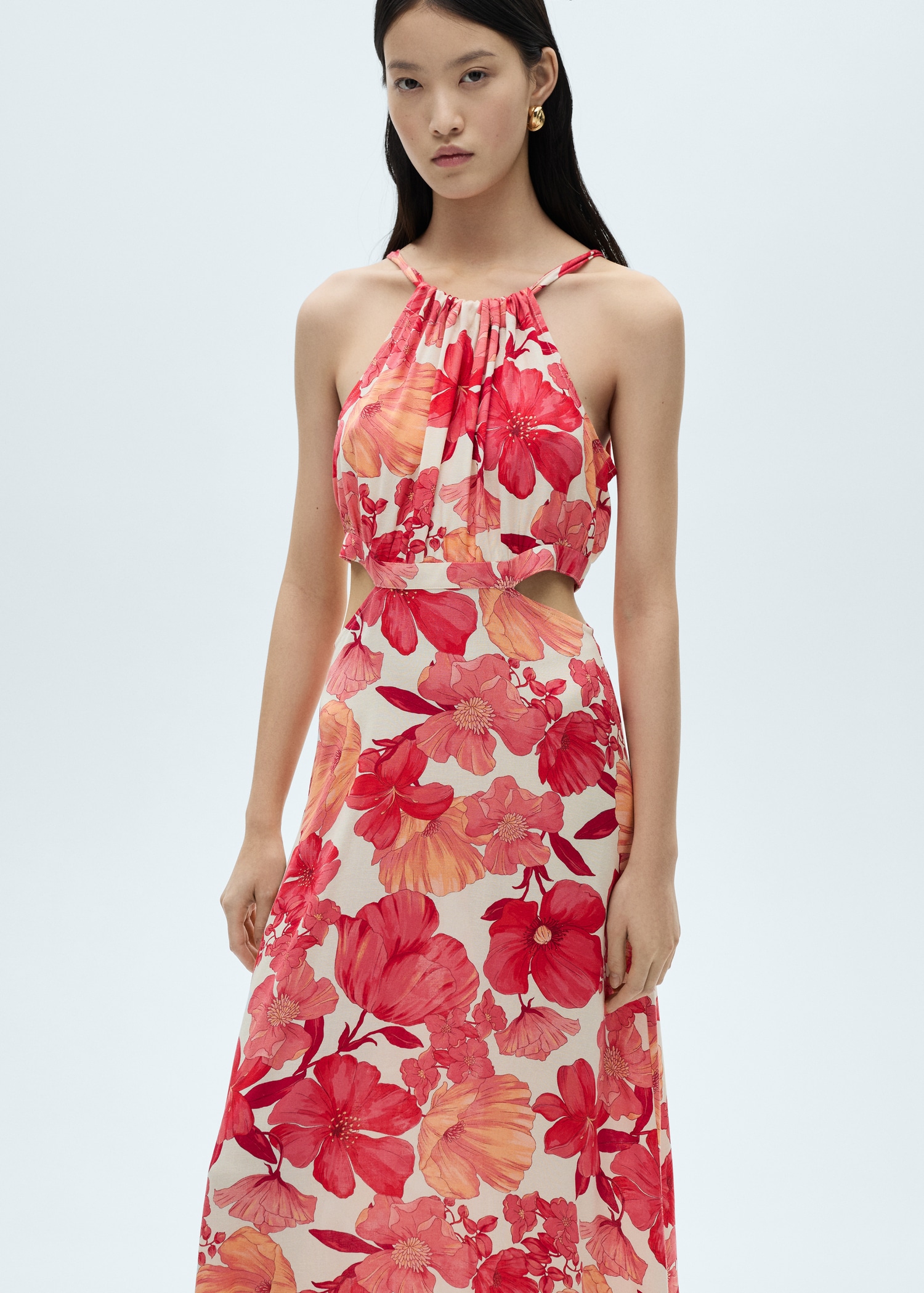 Abiti Vestito Mango Fiori Vestito Asimmetrico Vestito Fiori Mango