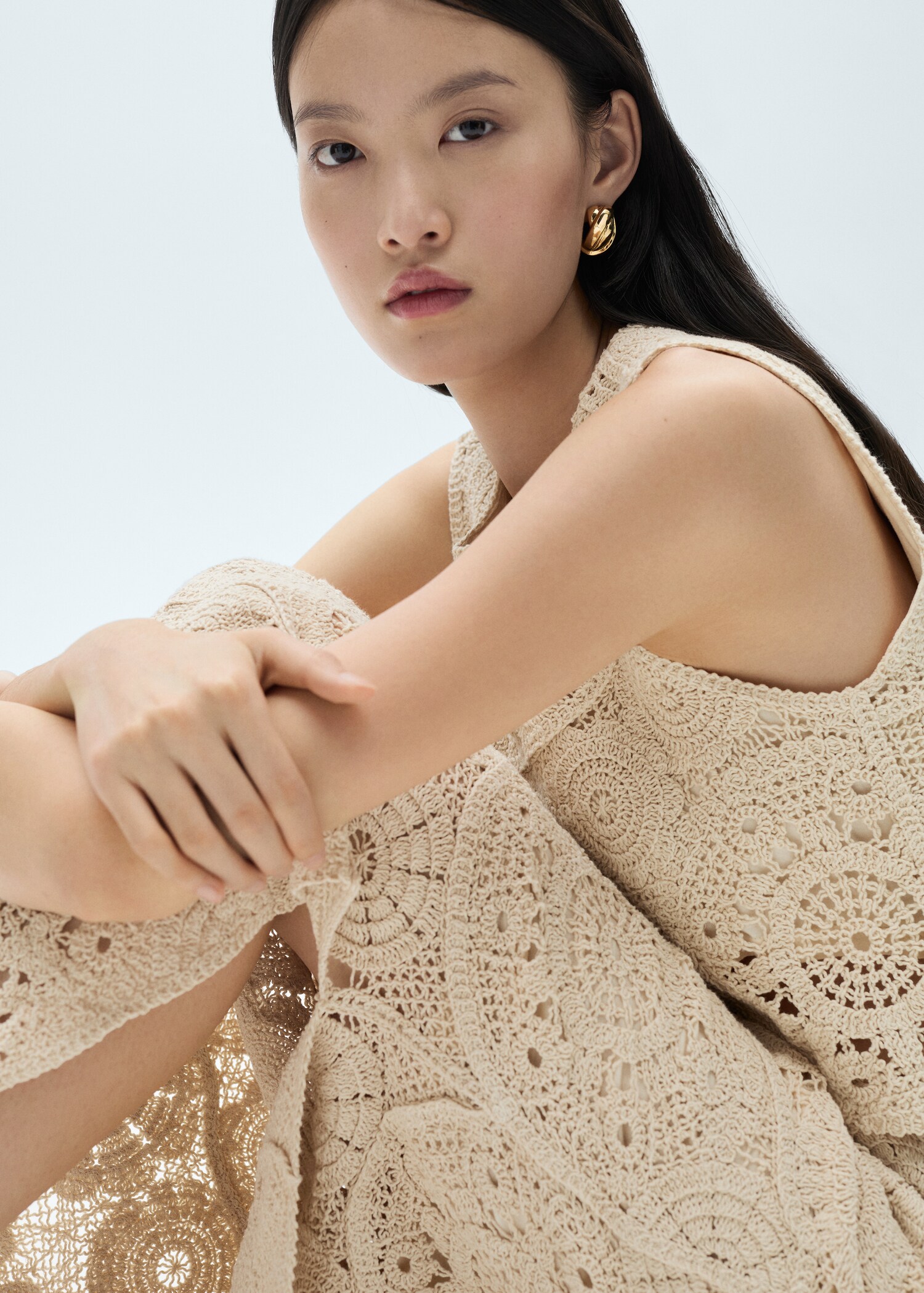 Floral crochet midi-skirt - Details of the article 1