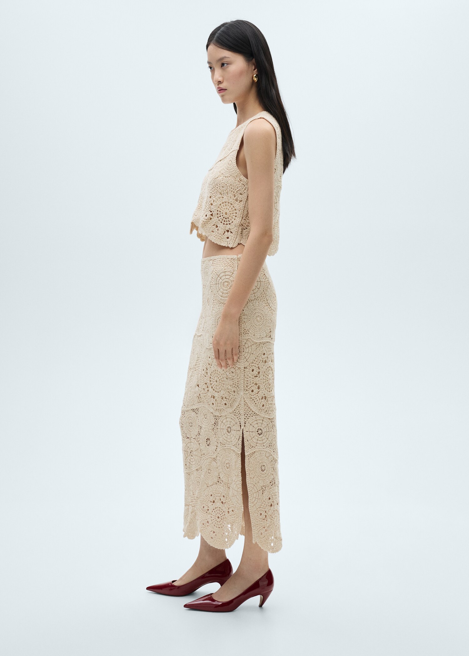 Floral crochet midi-skirt - Details of the article 2