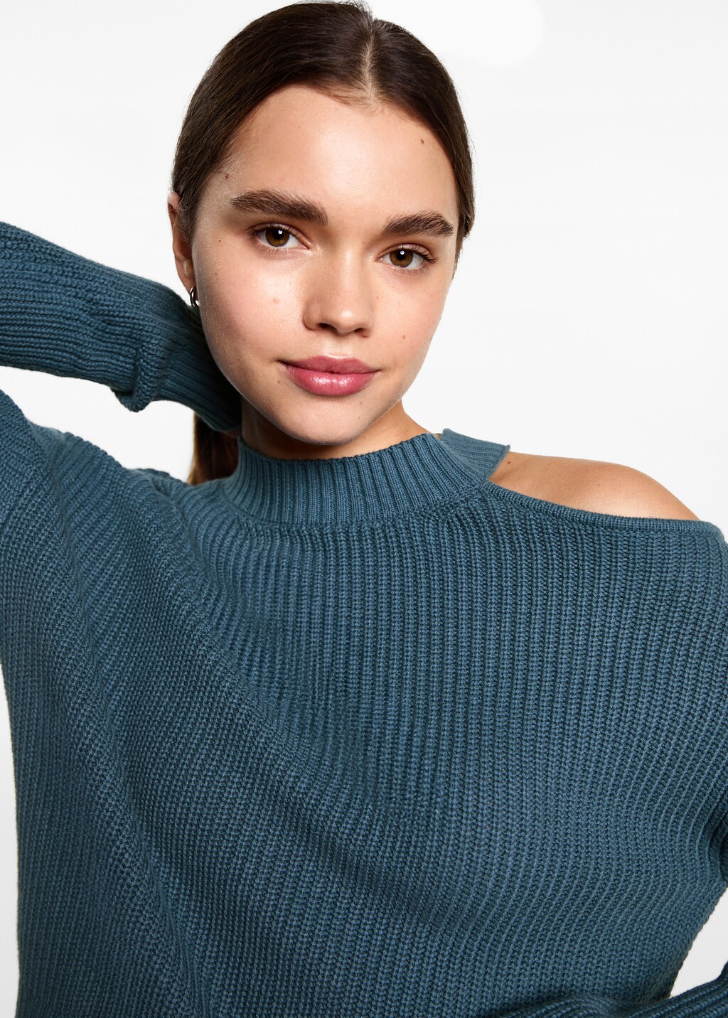 Asymmetrical sweater with shoulder opening - Teen | MANGO USA Asymmetrical sweater with shoulder opening - Teen | MANGO USA
