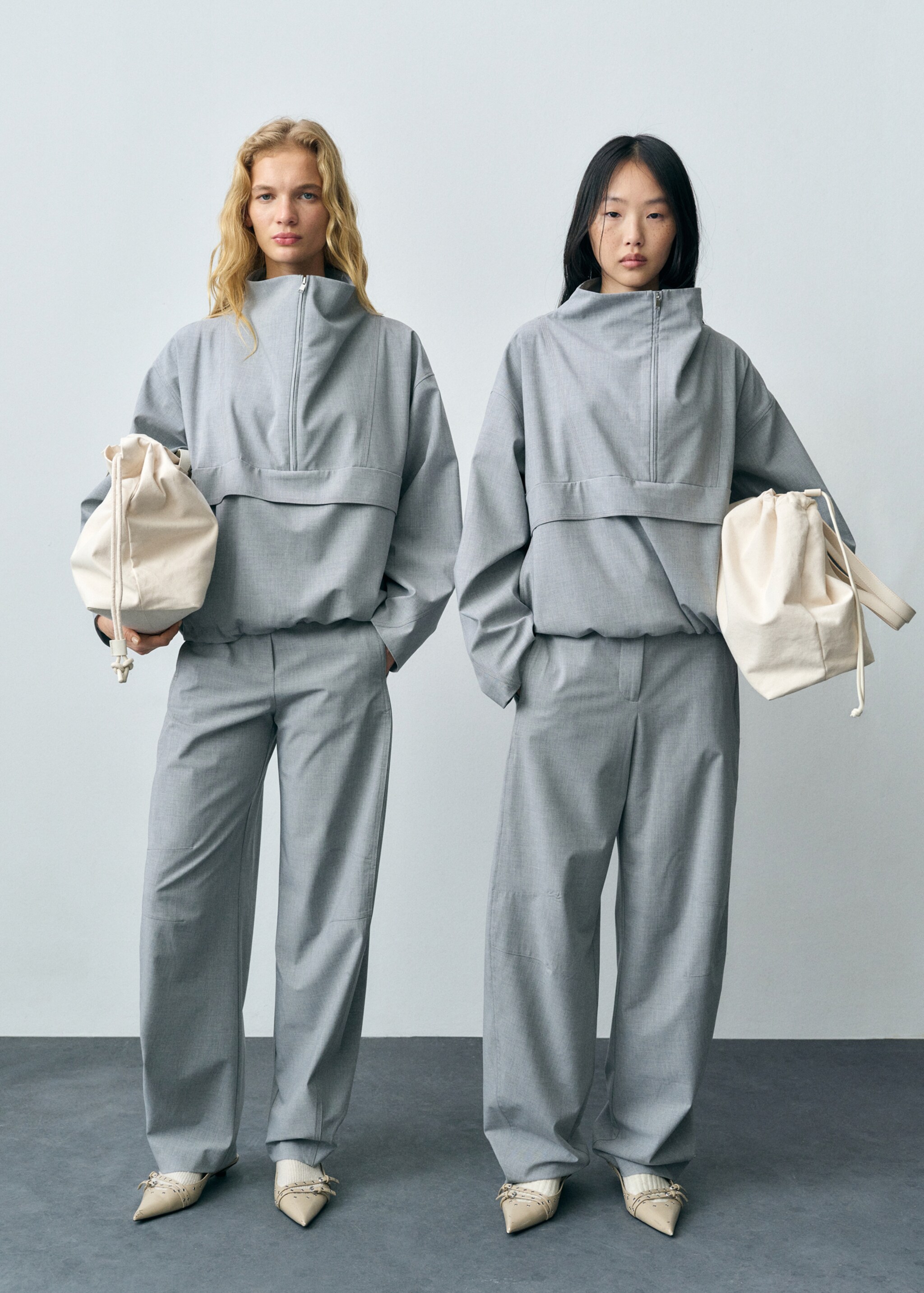 Parka oversized na zip - Detail zboží 2