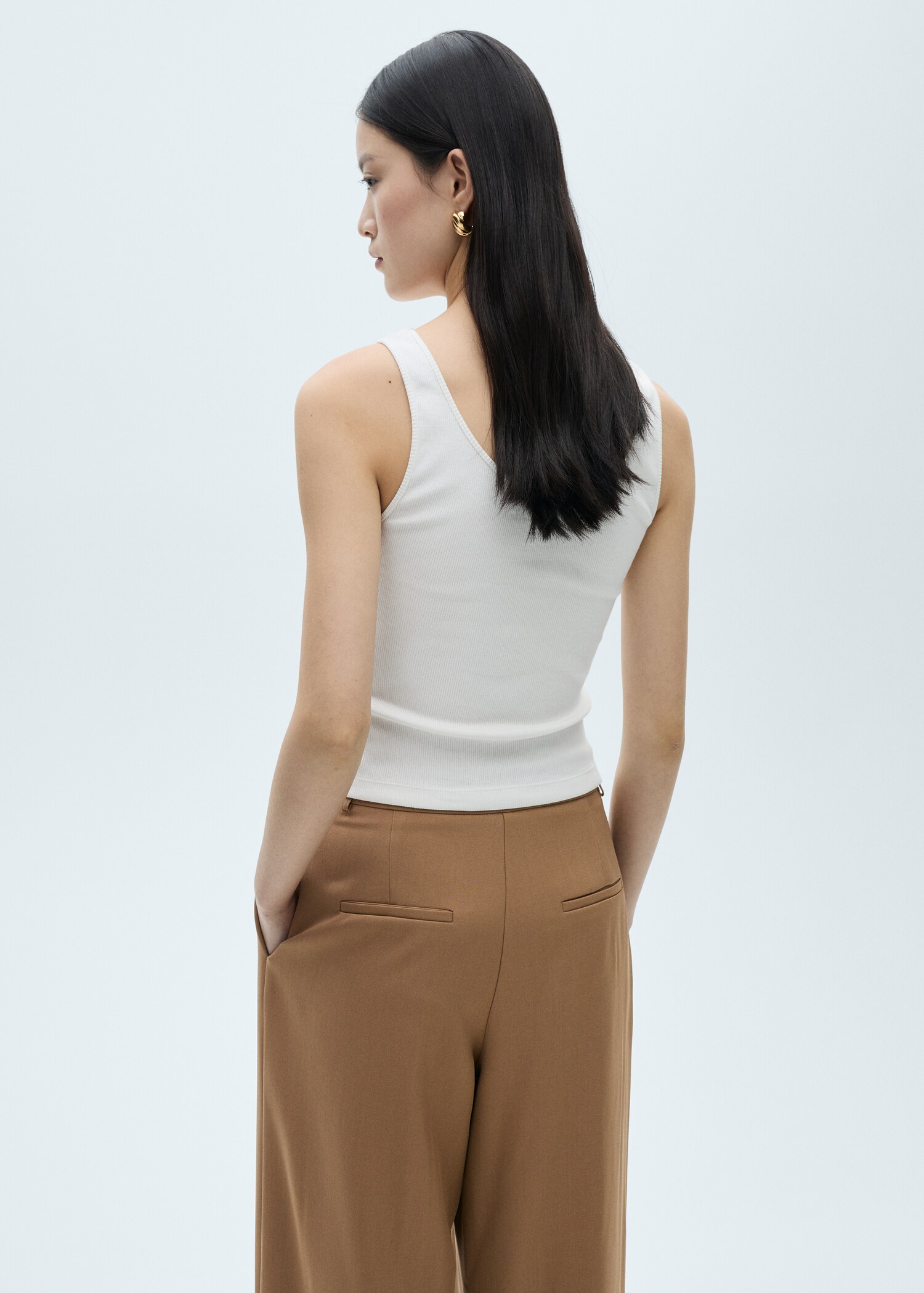 Cotton floral top - Reverse of the article