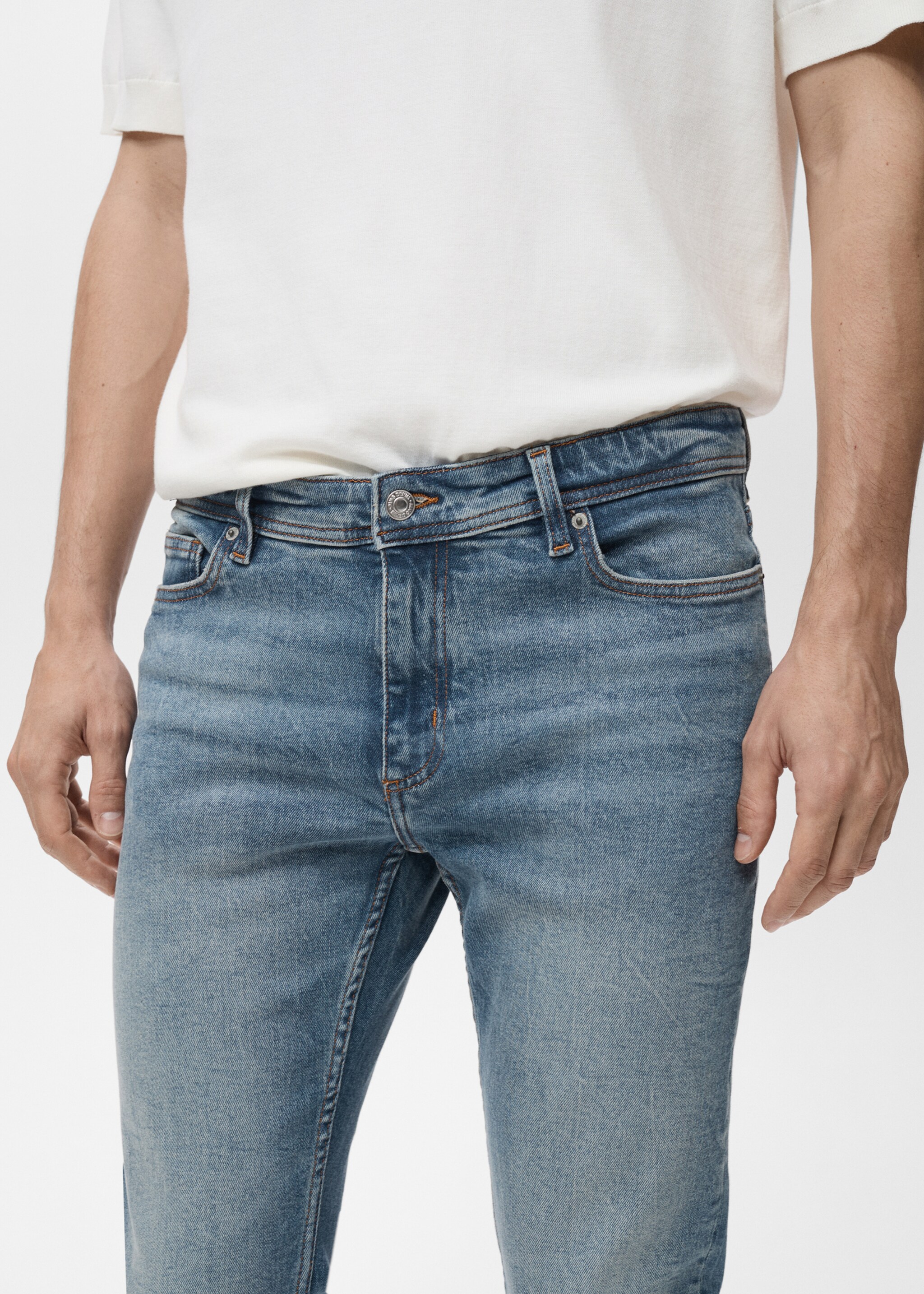 Jean Jan slim-fit délavé moyen effet usé - Détail de l'article 1