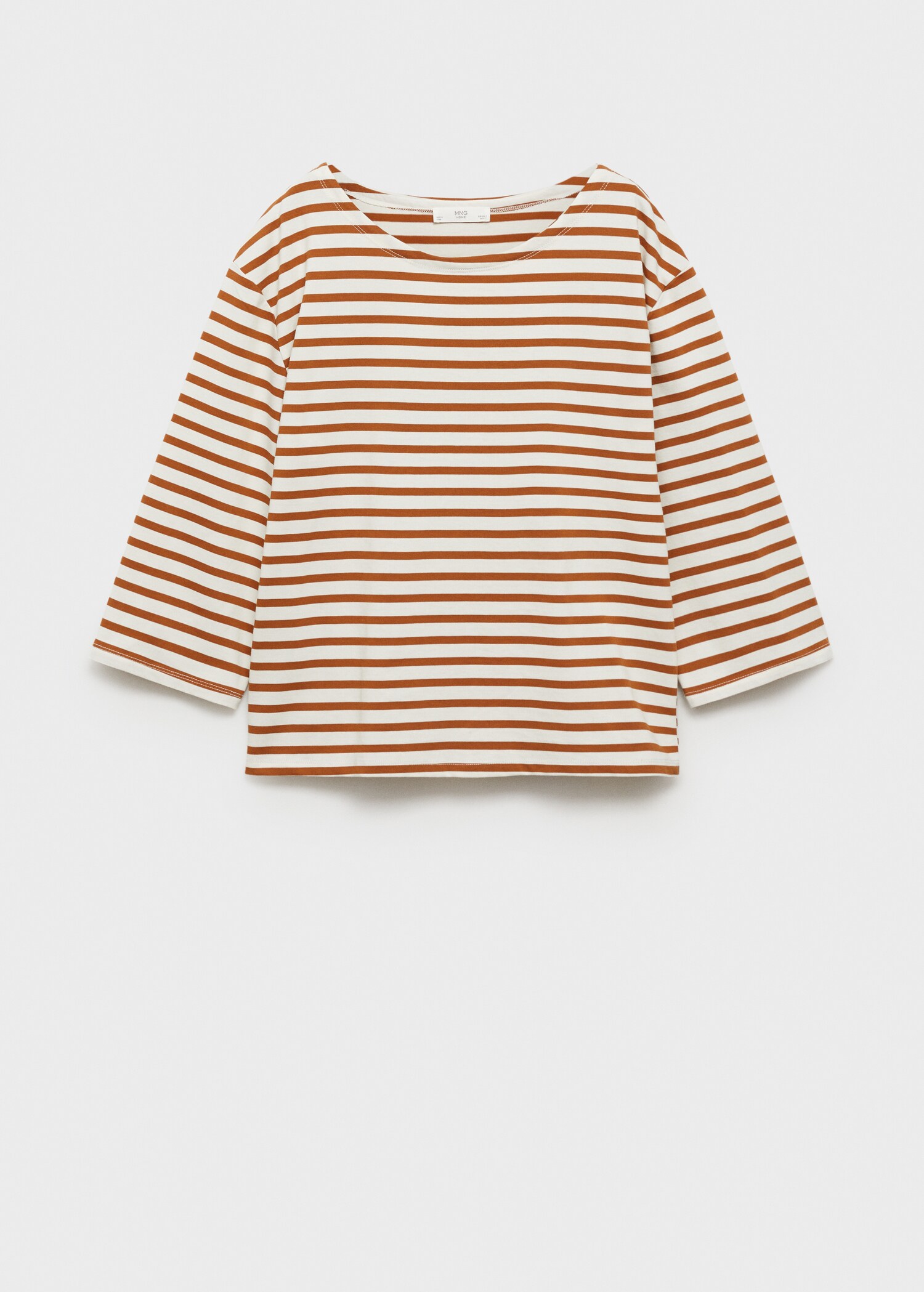 Woven cotton striped t-shirt - Article without model