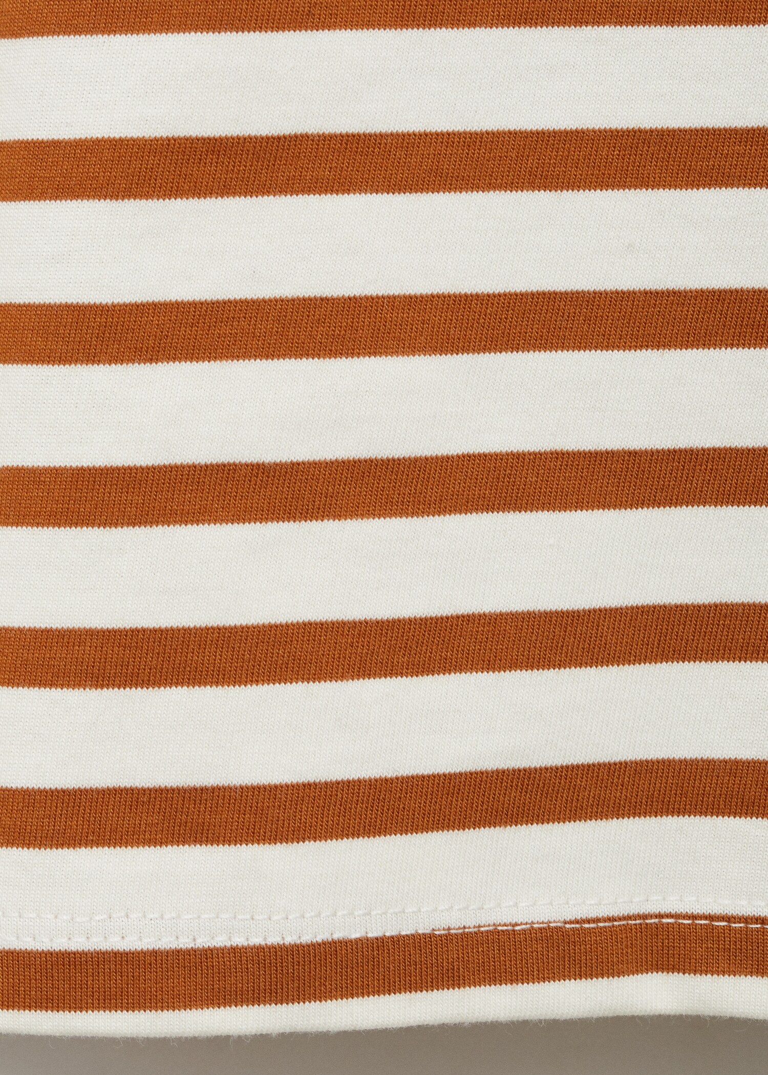 Woven cotton striped t-shirt - Details of the article 0