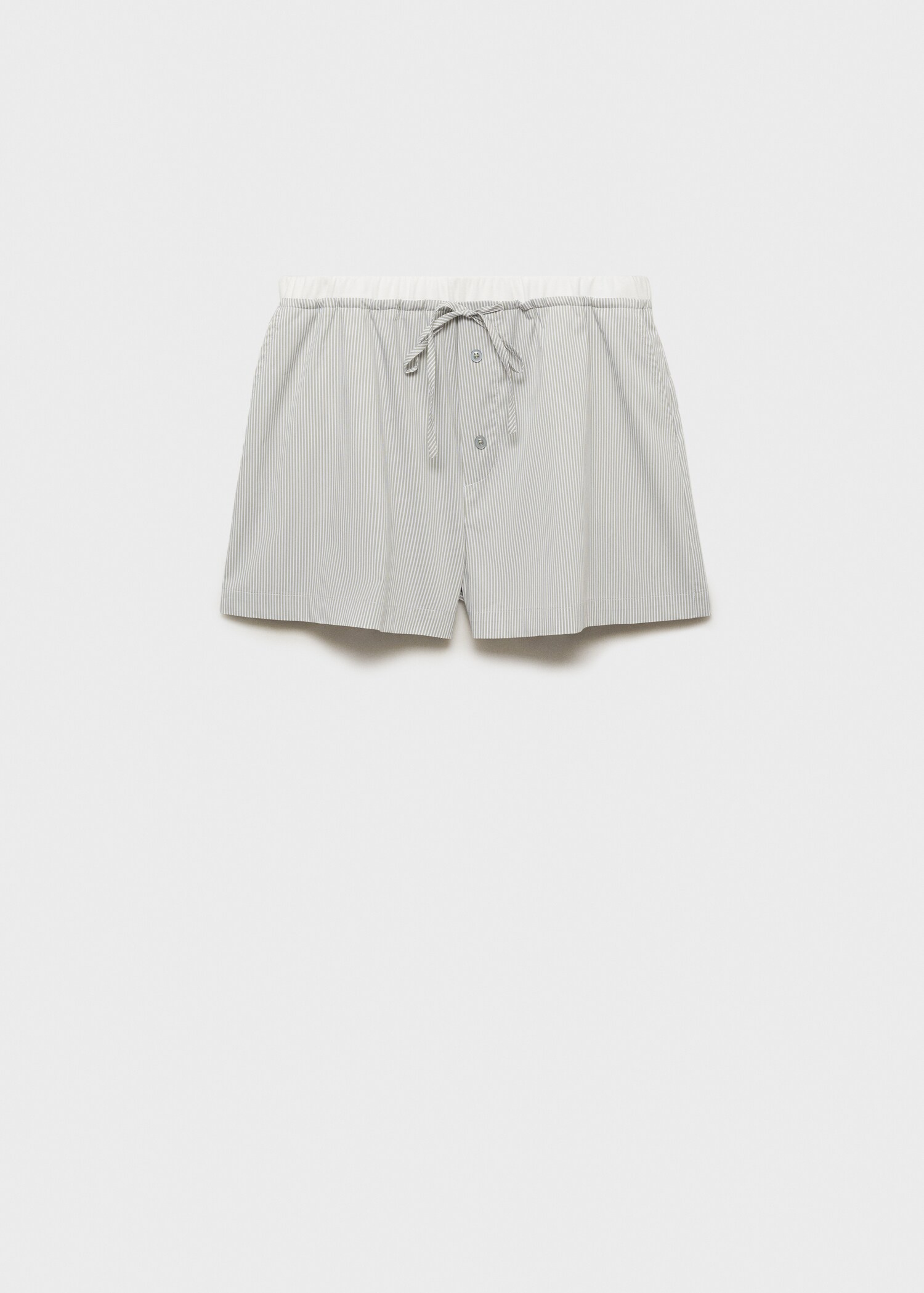 Striped pyjama shorts with elasticated detail - Article without model