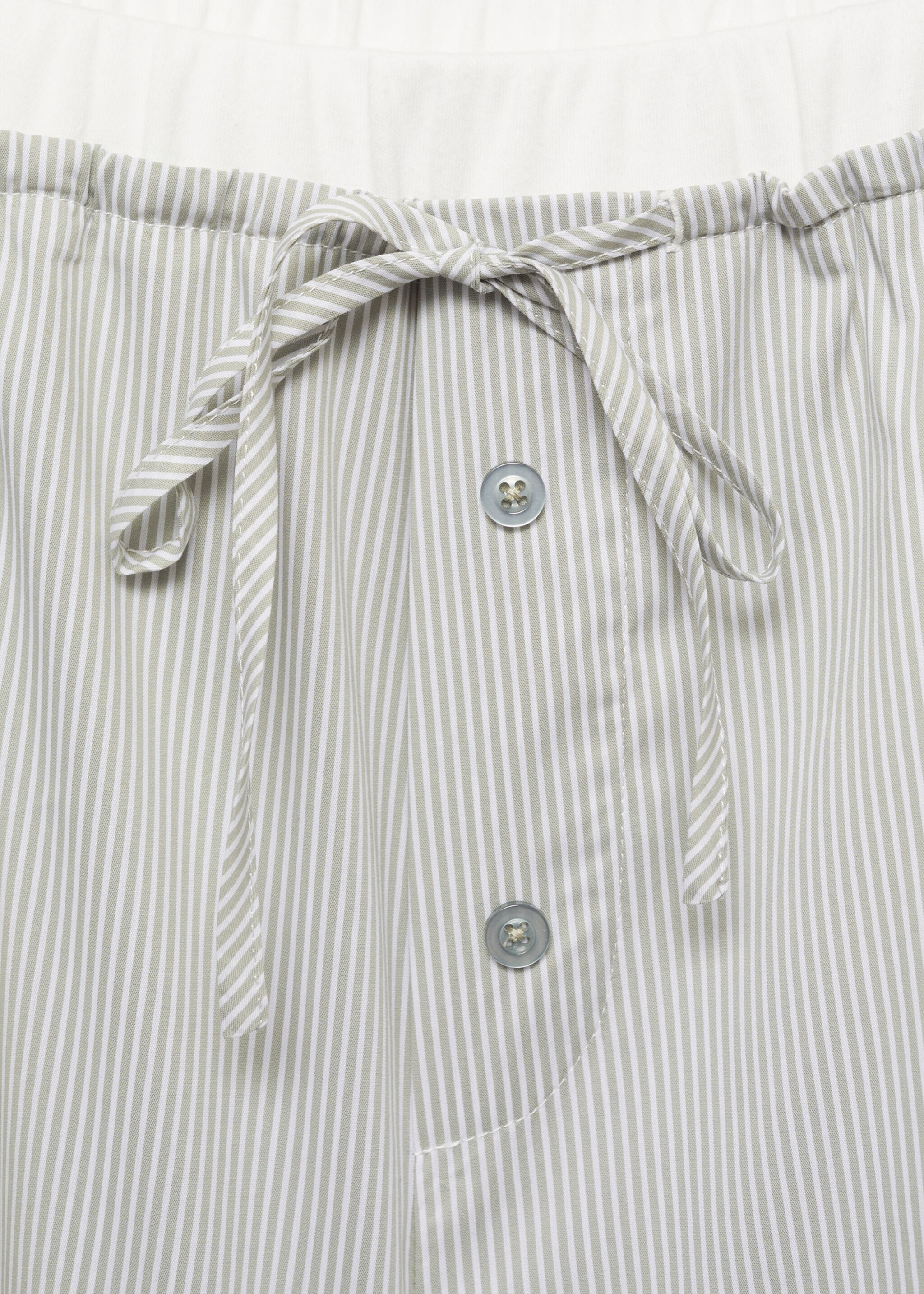 Striped pyjama shorts with elasticated detail - Details of the article 8