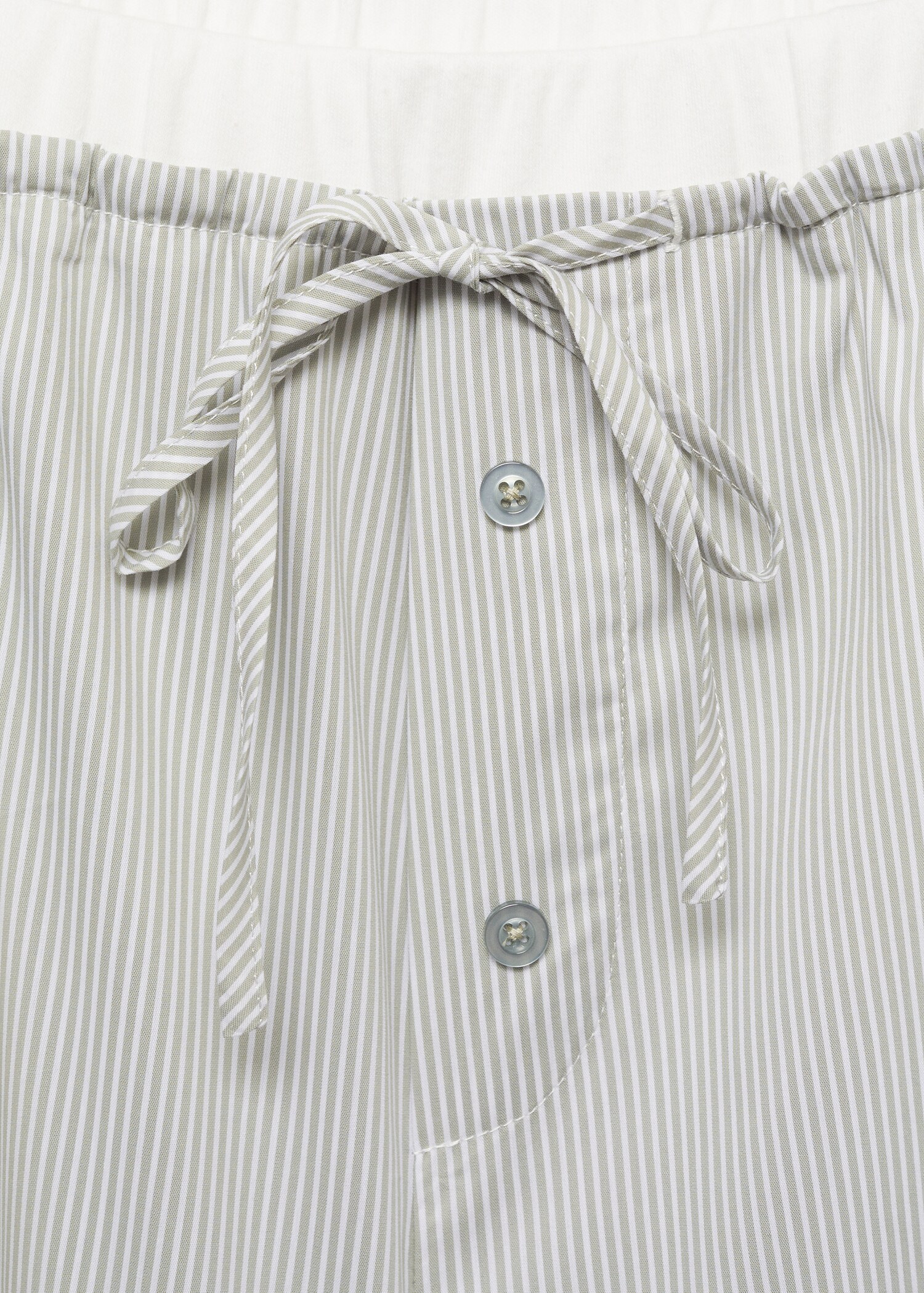 Striped pyjama shorts with elasticated detail - Details of the article 8