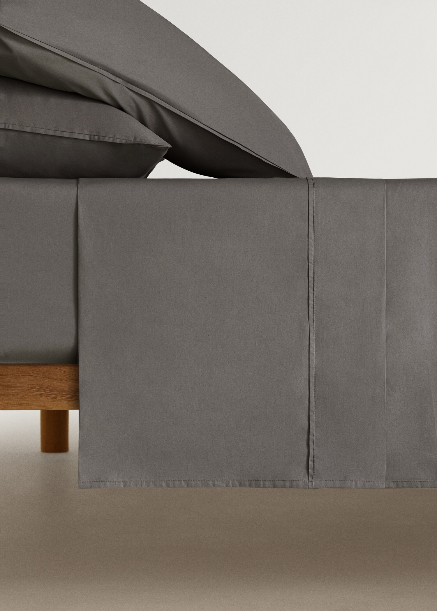 Drap plat percale de coton 300 fils lit 180/200 cm - Article sans modèle