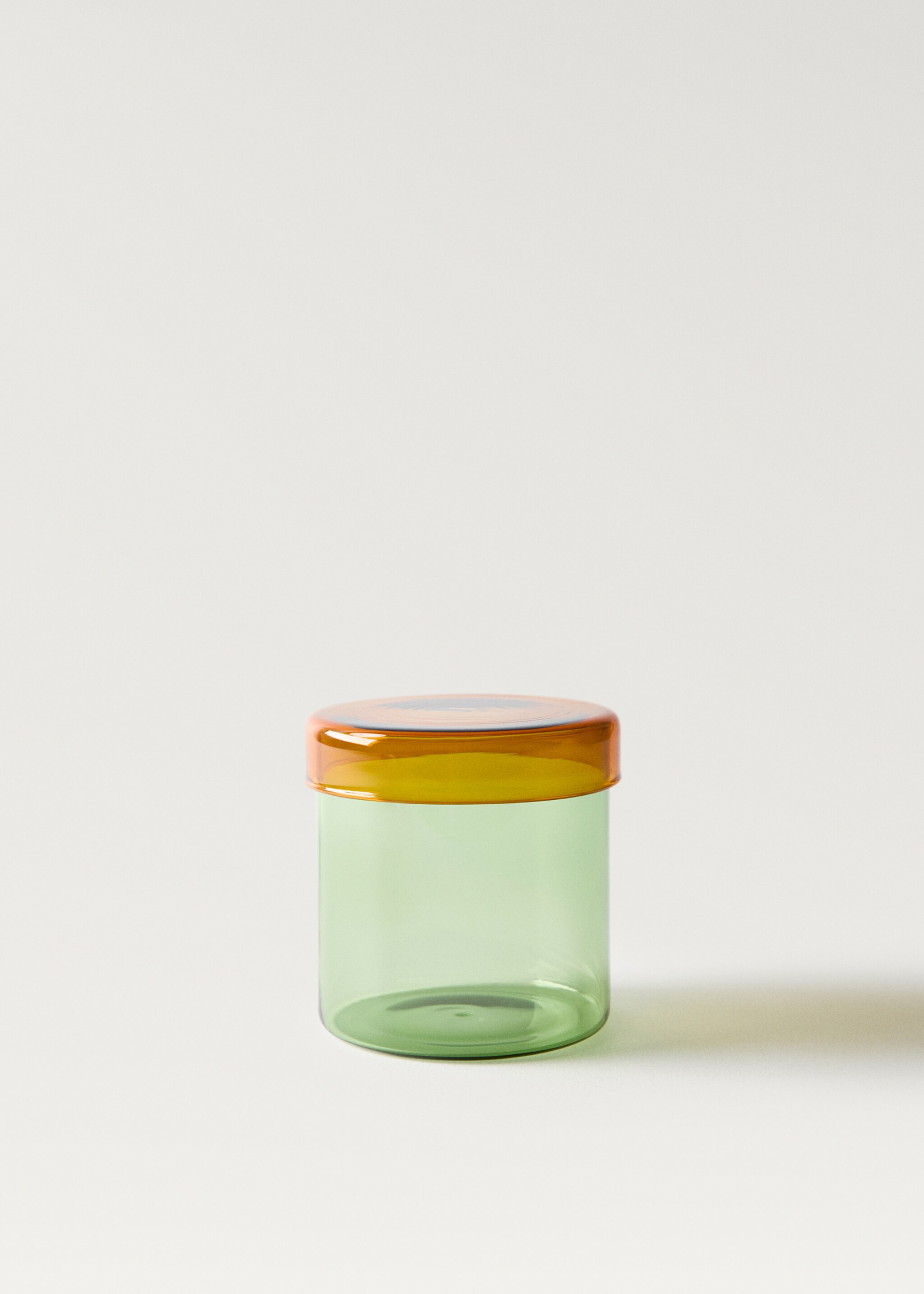 Bote tapa borosilicato bicolor pequeño - Artículo sin modelo