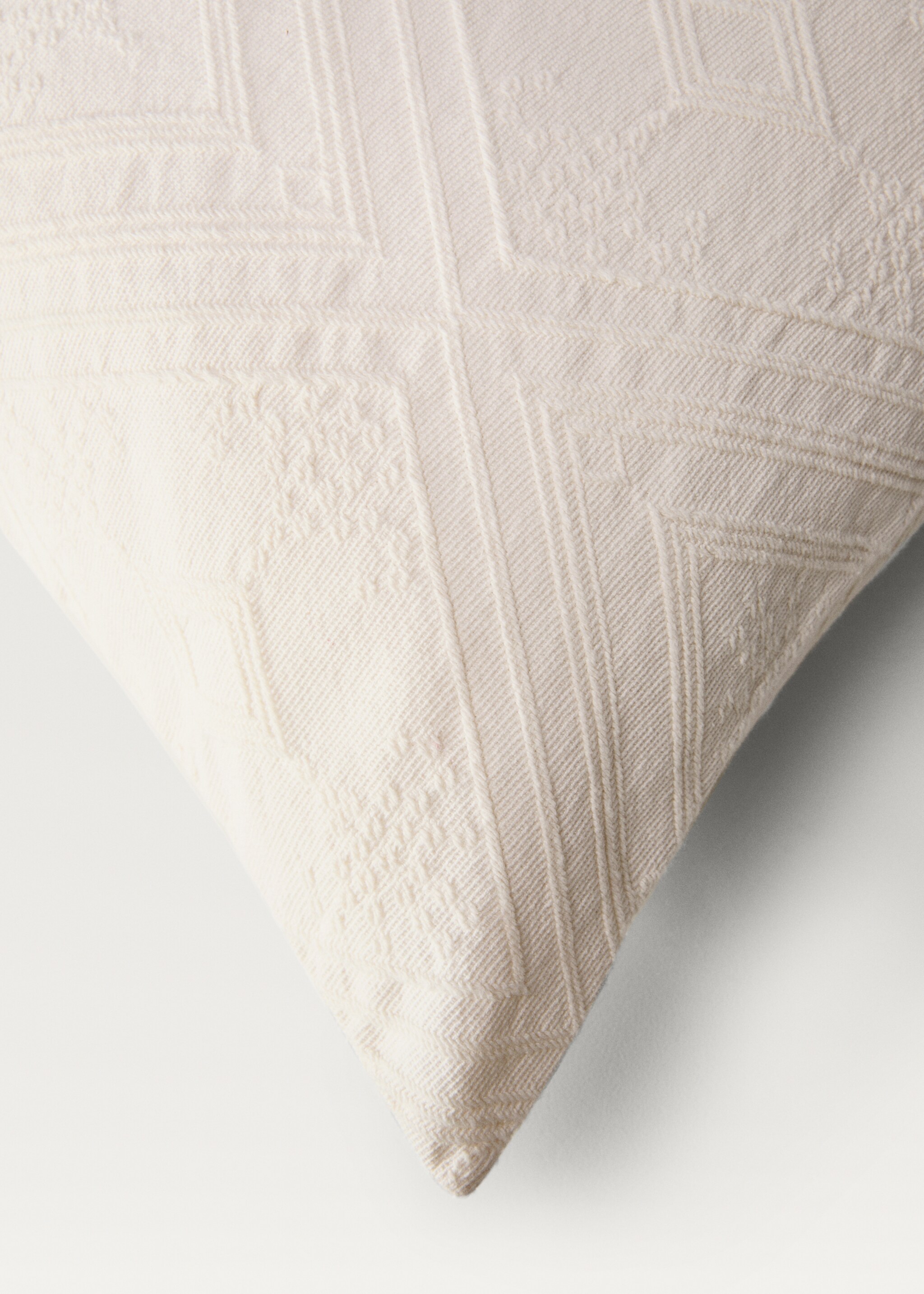 Cotton jacquard rhombus cushion cover 60x60 cm - Details of the article 2
