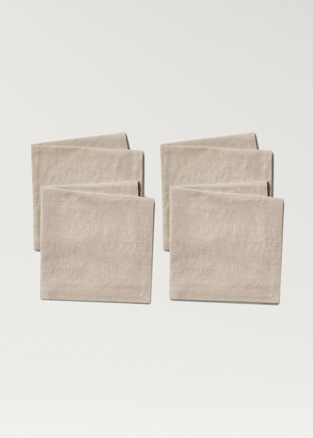 Cotton jacquard floral napkins