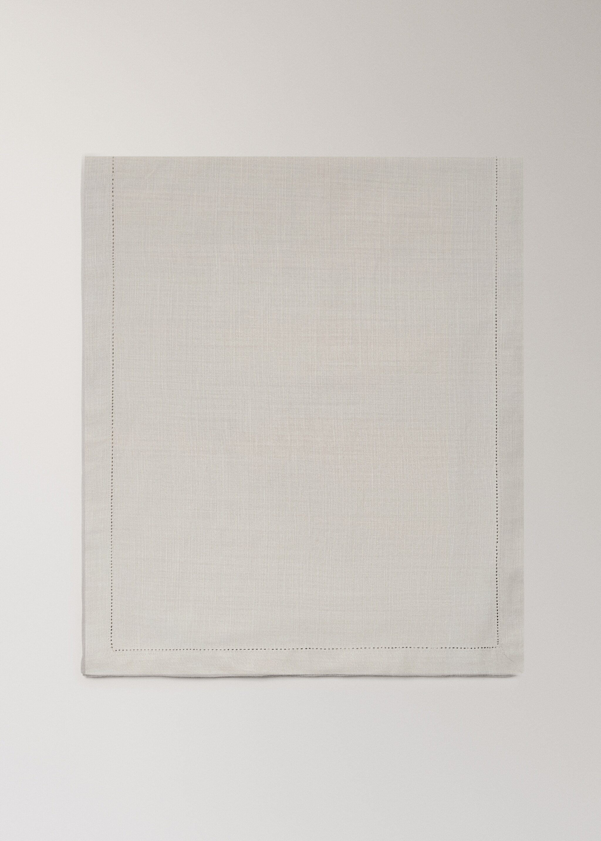 Cotton table runner with hemstitch detail - Article without model