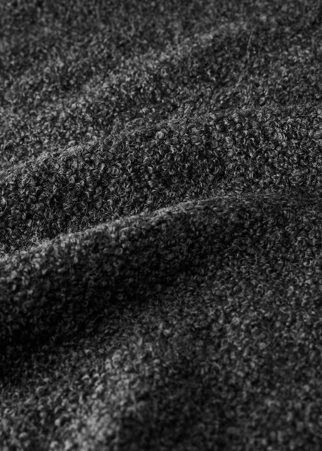 Blanket with bouclé texture