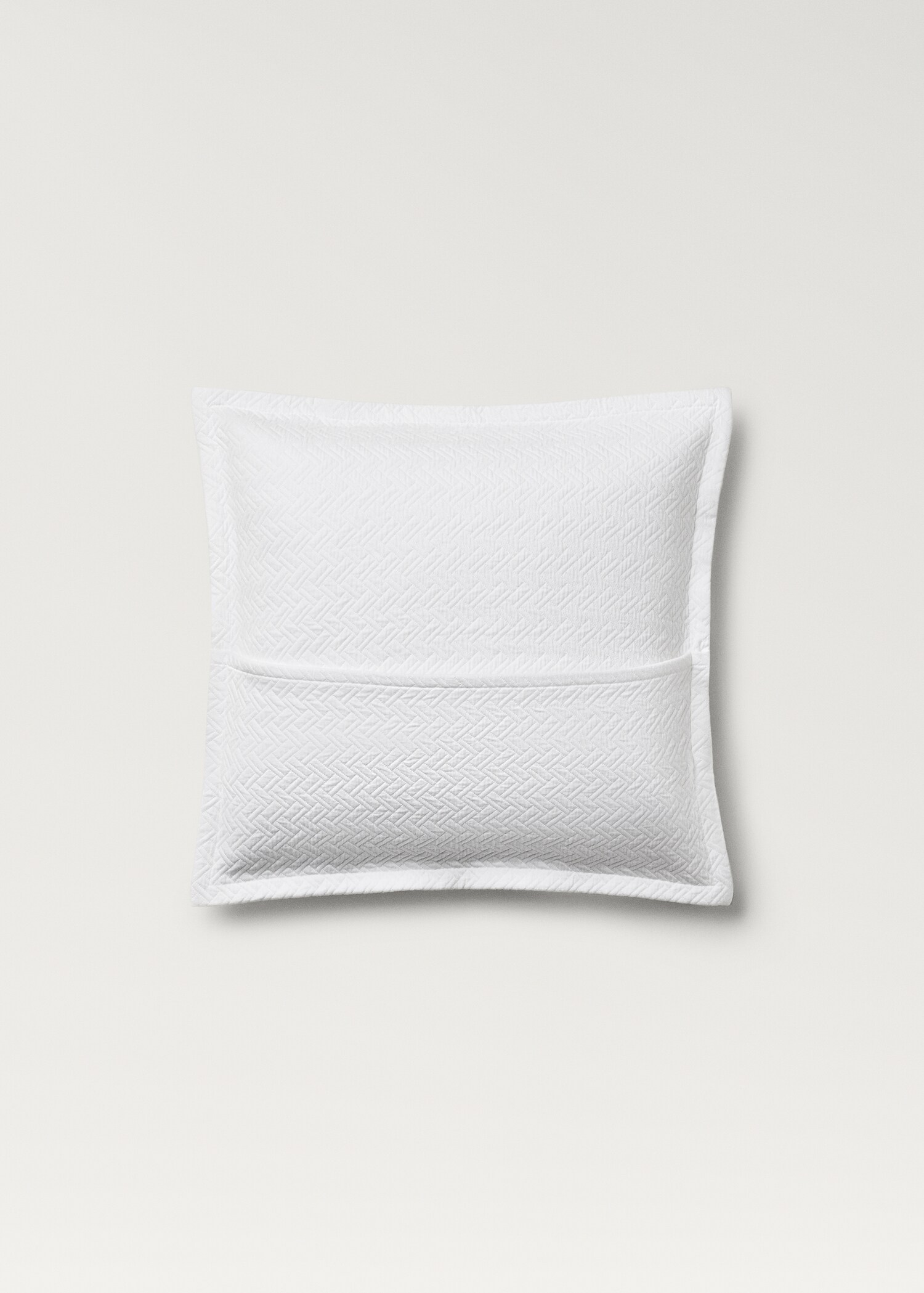 Cotton jacquard geometric pillowcase 50x50 cm - Details of the article 1