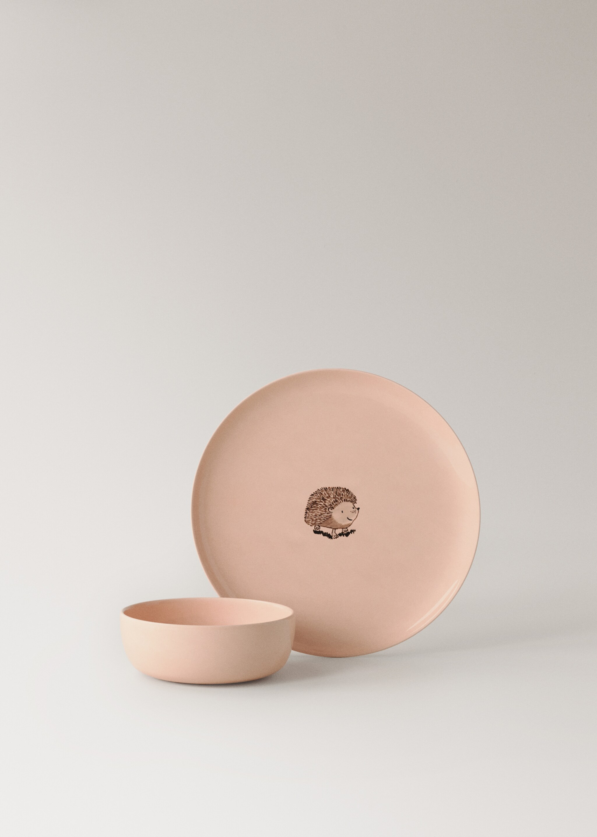 Medium stoneware bowl with plain design - Details of the article 3, Light Pink. Ref: 87092962-00.