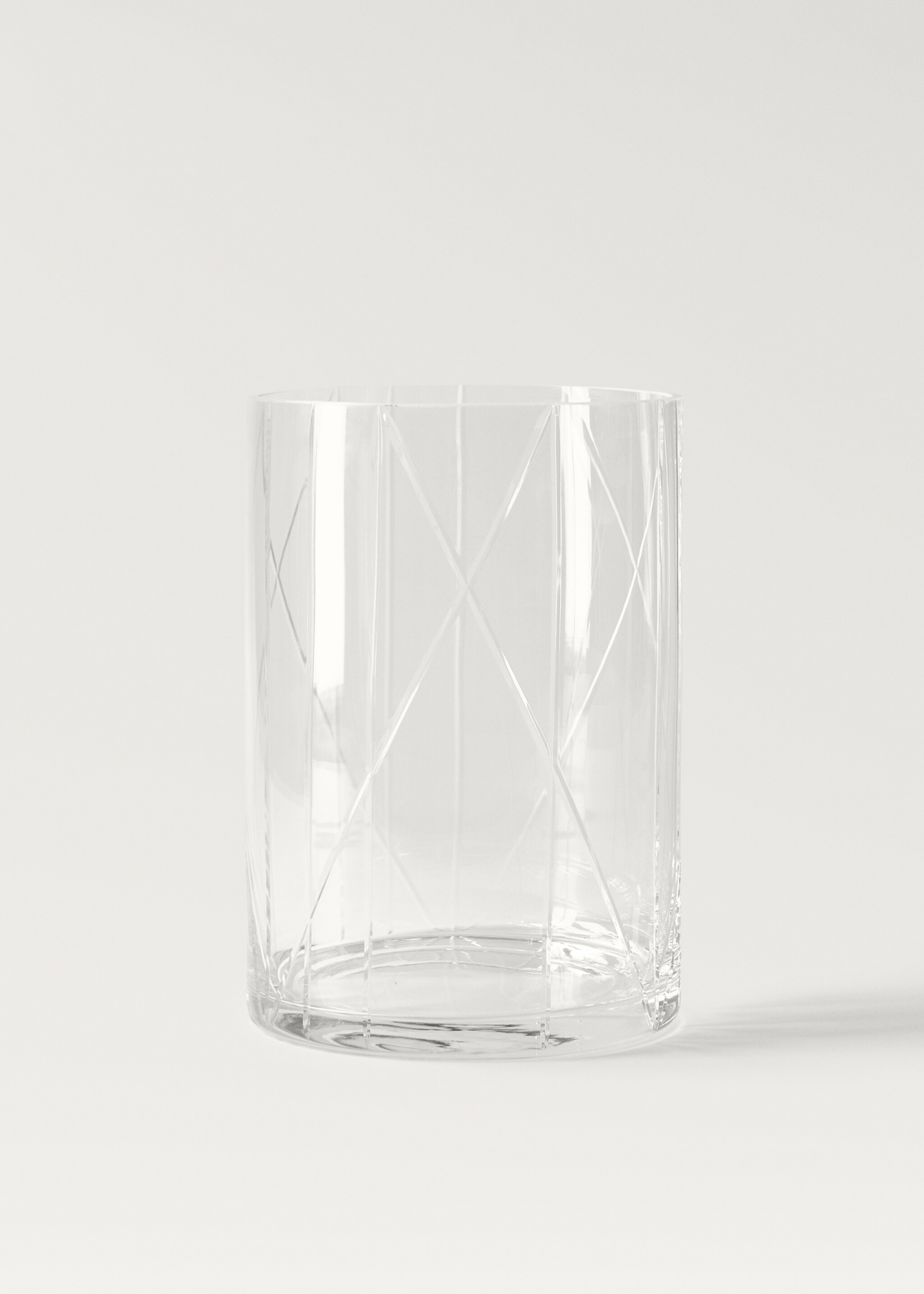 Hand-blown carved glass vase - Article without model
