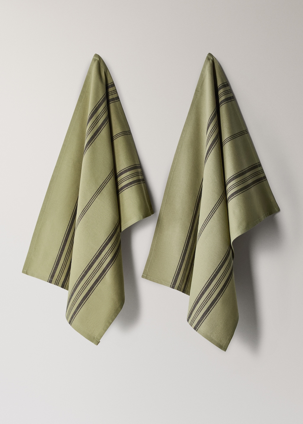Cotton yarn-dyed striped kitchen towels