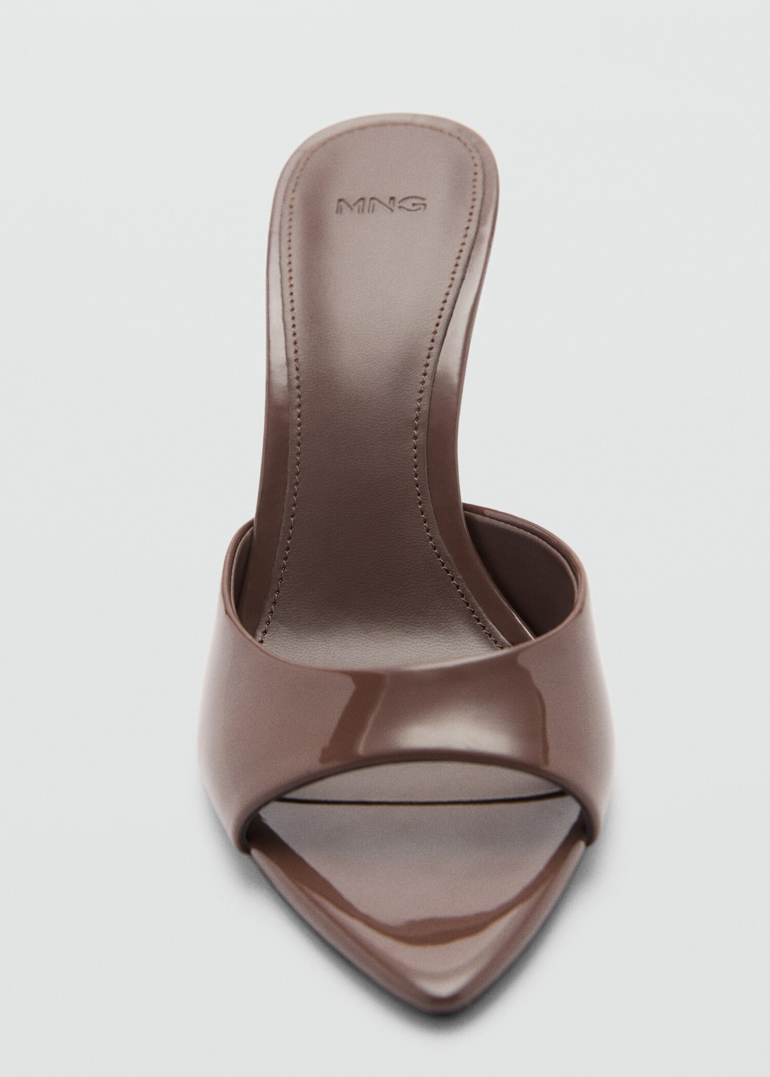 Patent leather effect heeled sandal - Details of the article 2