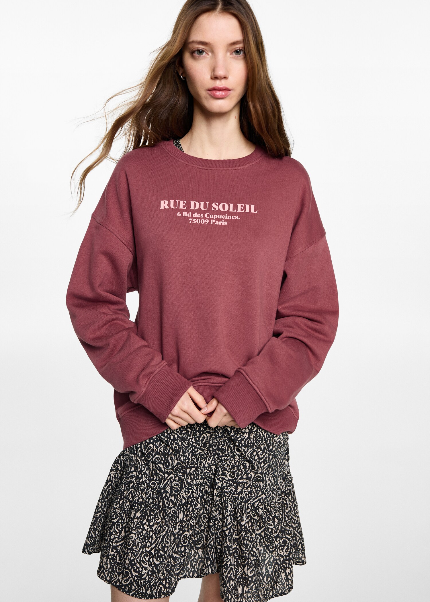 Yazılı sweatshirt - Orta plan