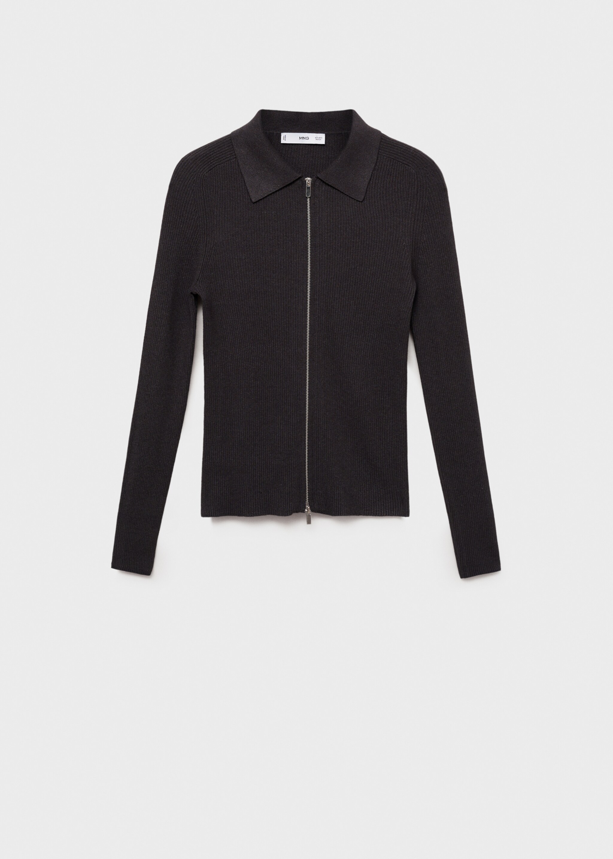 Zipped knit cardigan - Article without model