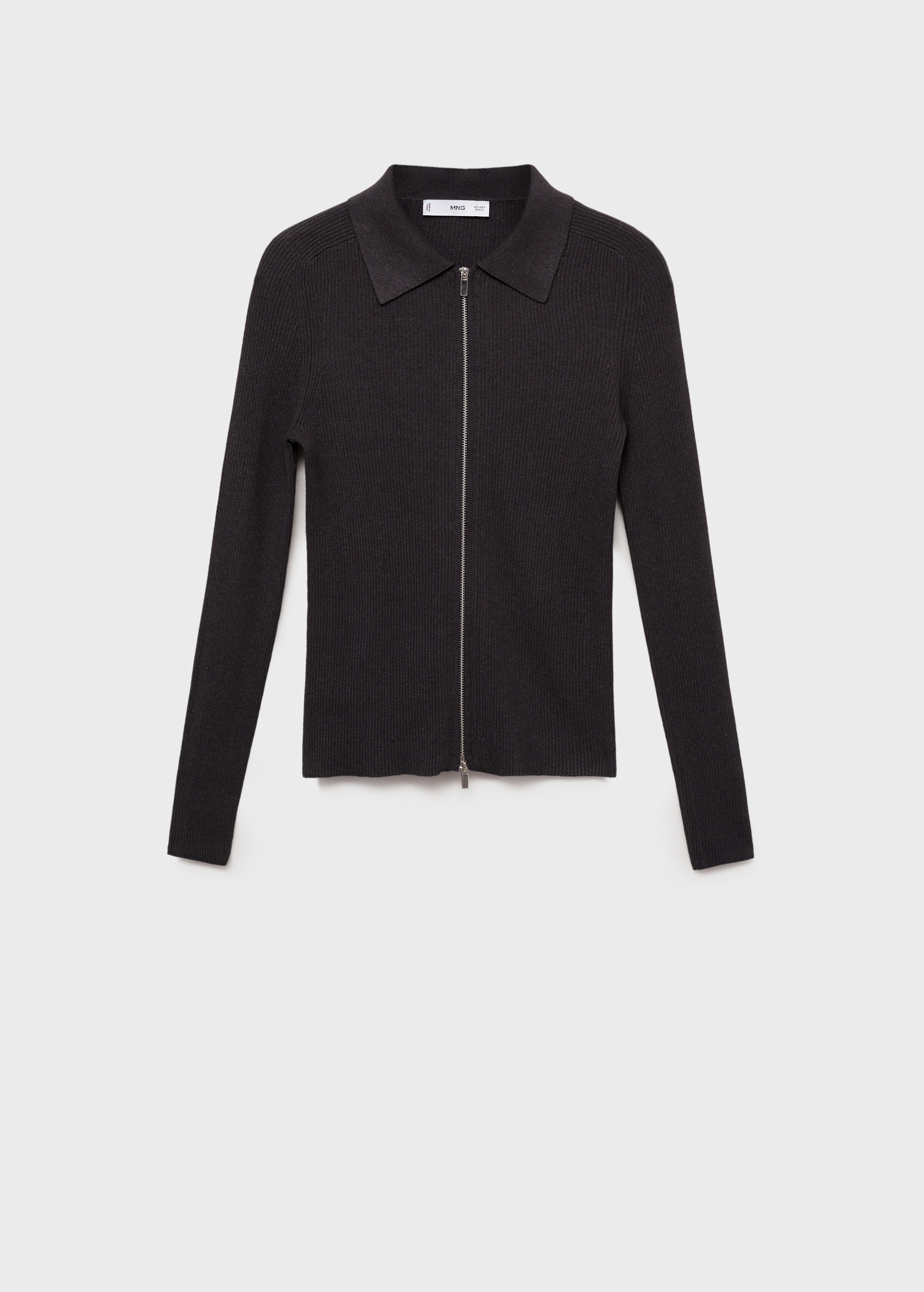 Zipped knit cardigan