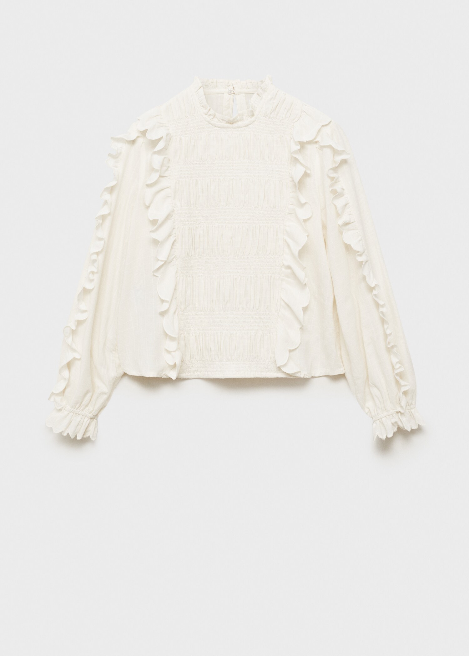Ruched blouse with ruffles - Article without model