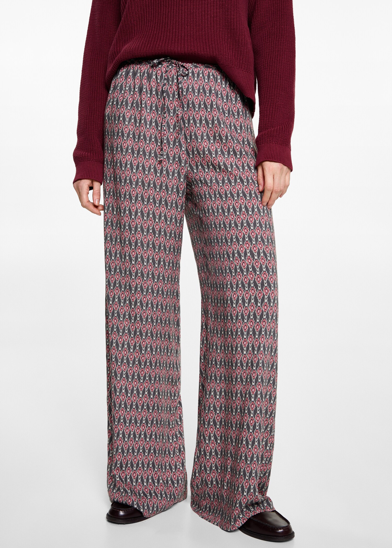 Pantalon fluide imprimé - Plan moyen