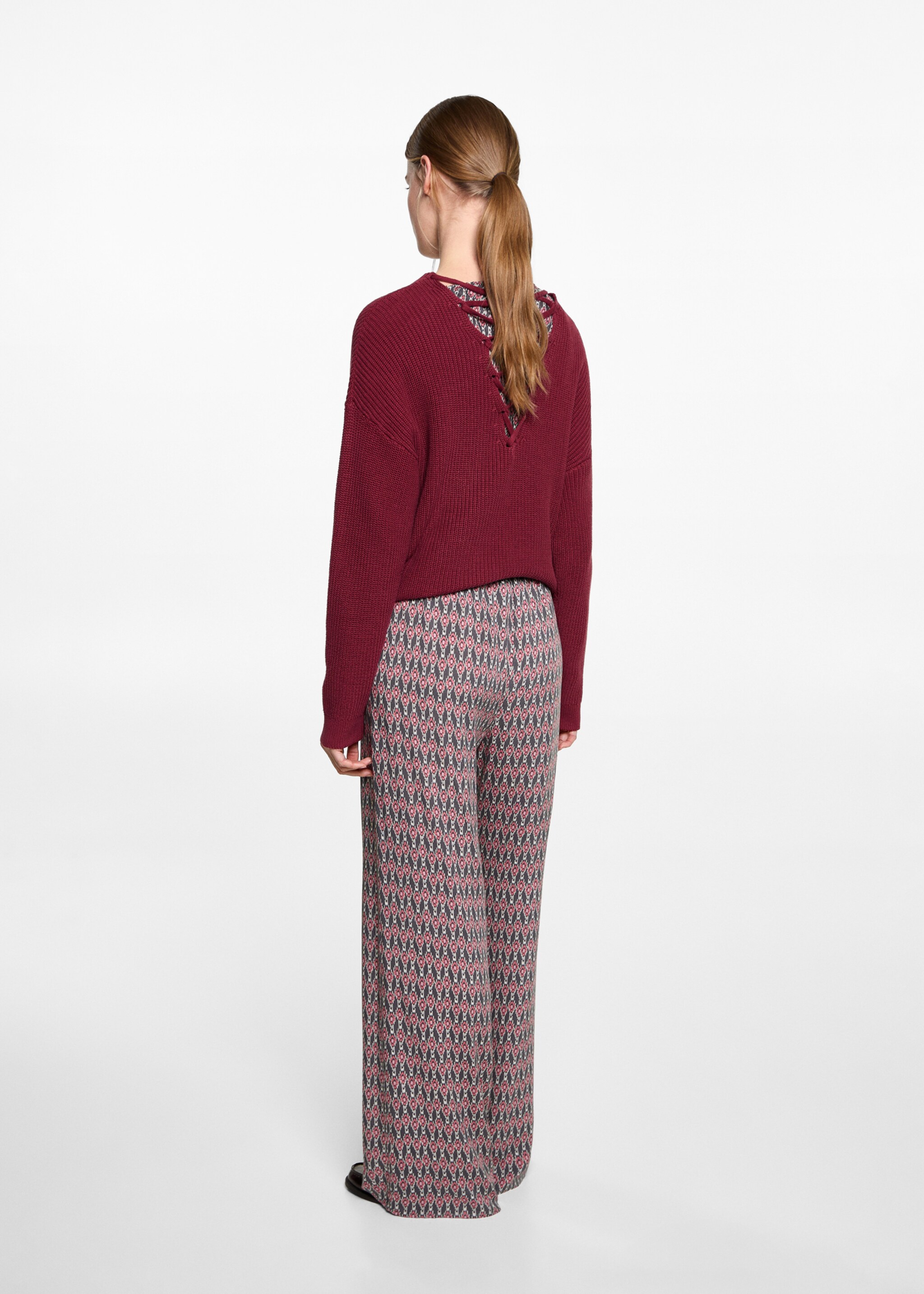 Flowy printed trousers - Reverse of the article
