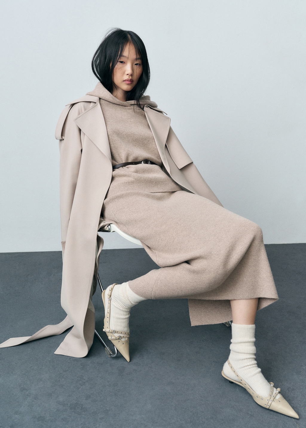 ◎mangomanyplease◎ MELLIN WOOL SKIRT (2colors) Wool-blend midi-skirt - Women | MANGO Canada