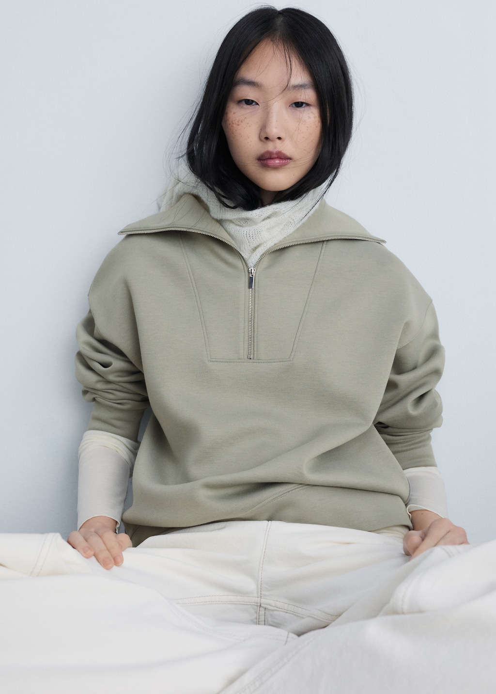パーカー・フーディ nanushka SS24 Sand cotton sweatshirt (NU23PFSW00673 SHELL) Nanushka Sand Cotton Sweatshirt | italist