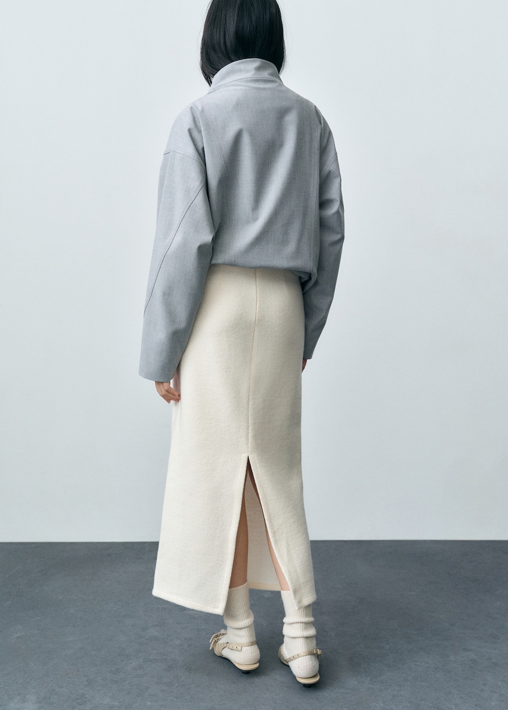 Wool-blend midi-skirt - Women | MANGO USA