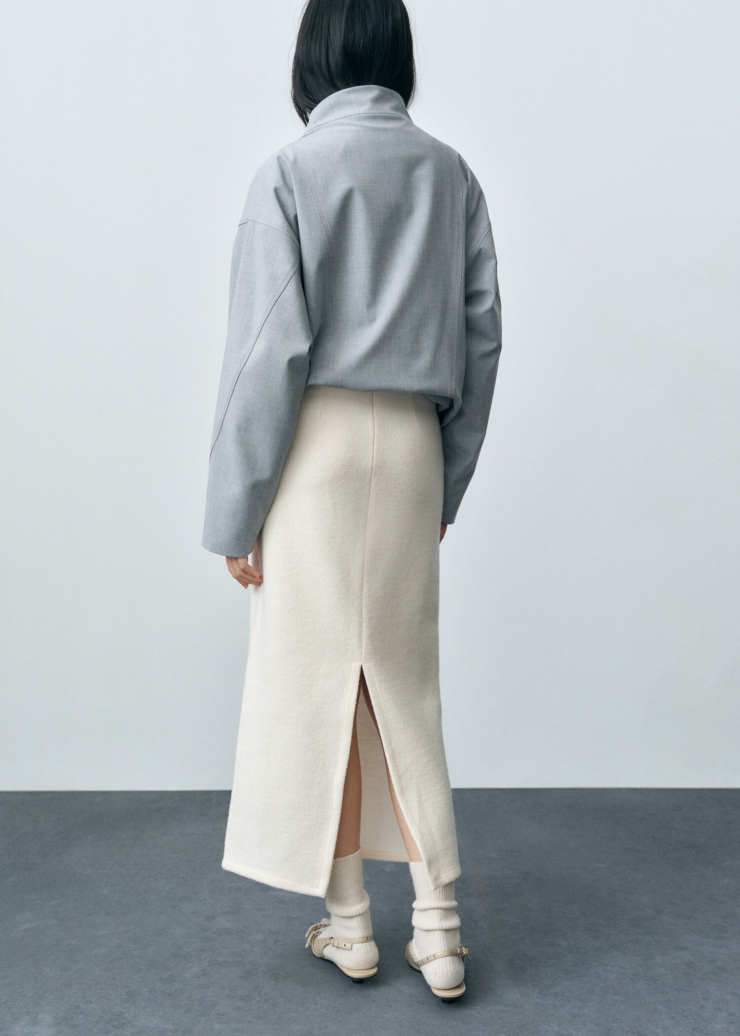 Wool-blend midi-skirt - Reverse of the article