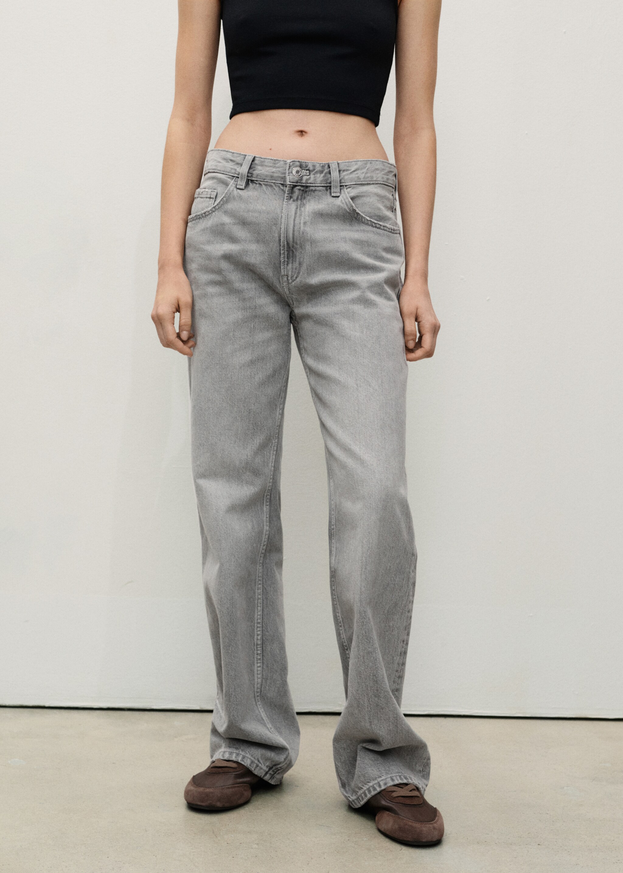 Miami medium-rise straight-fit jeans - Medium plane