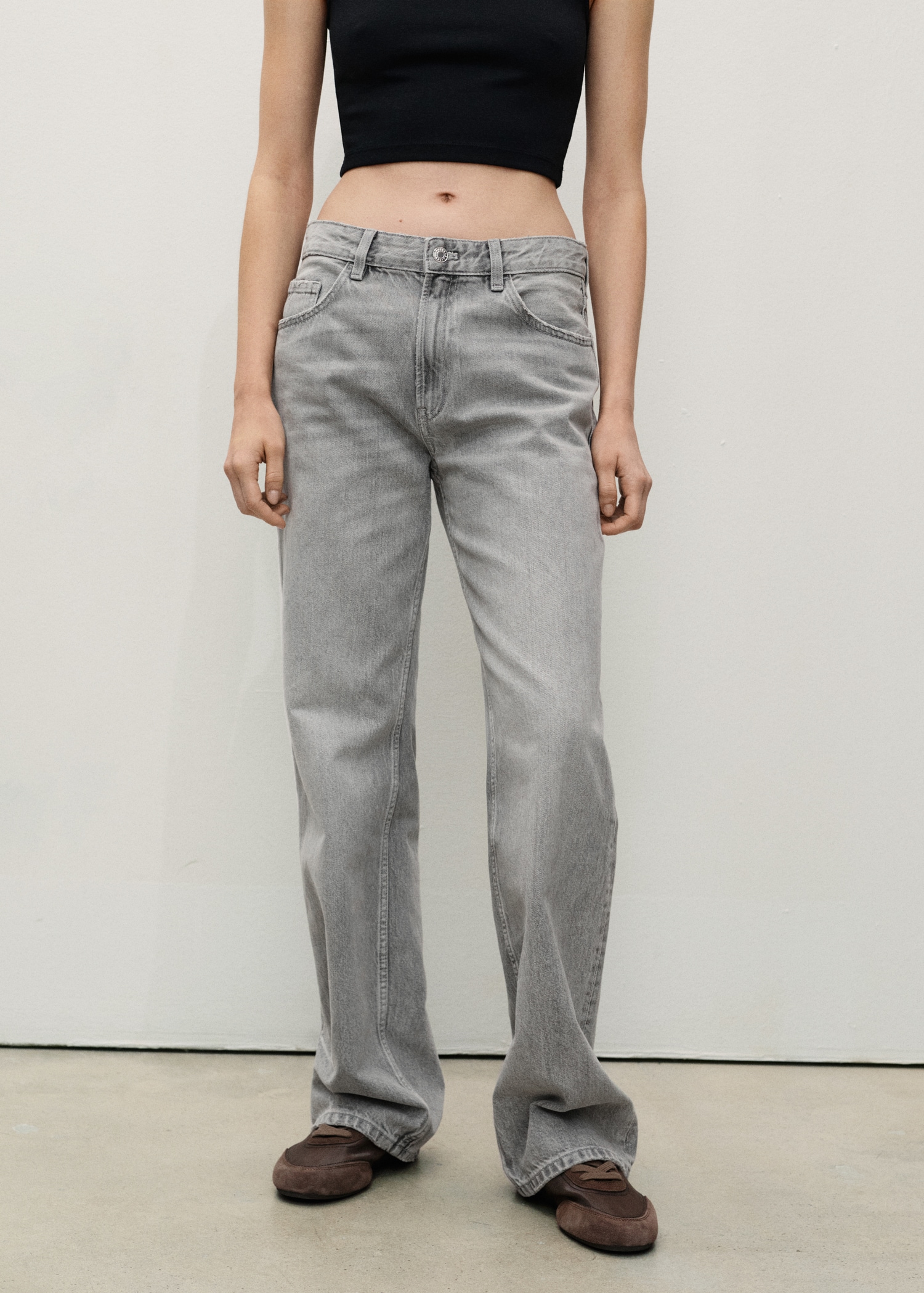 Miami medium-rise straight-fit jeans Women MANGO Indonesia