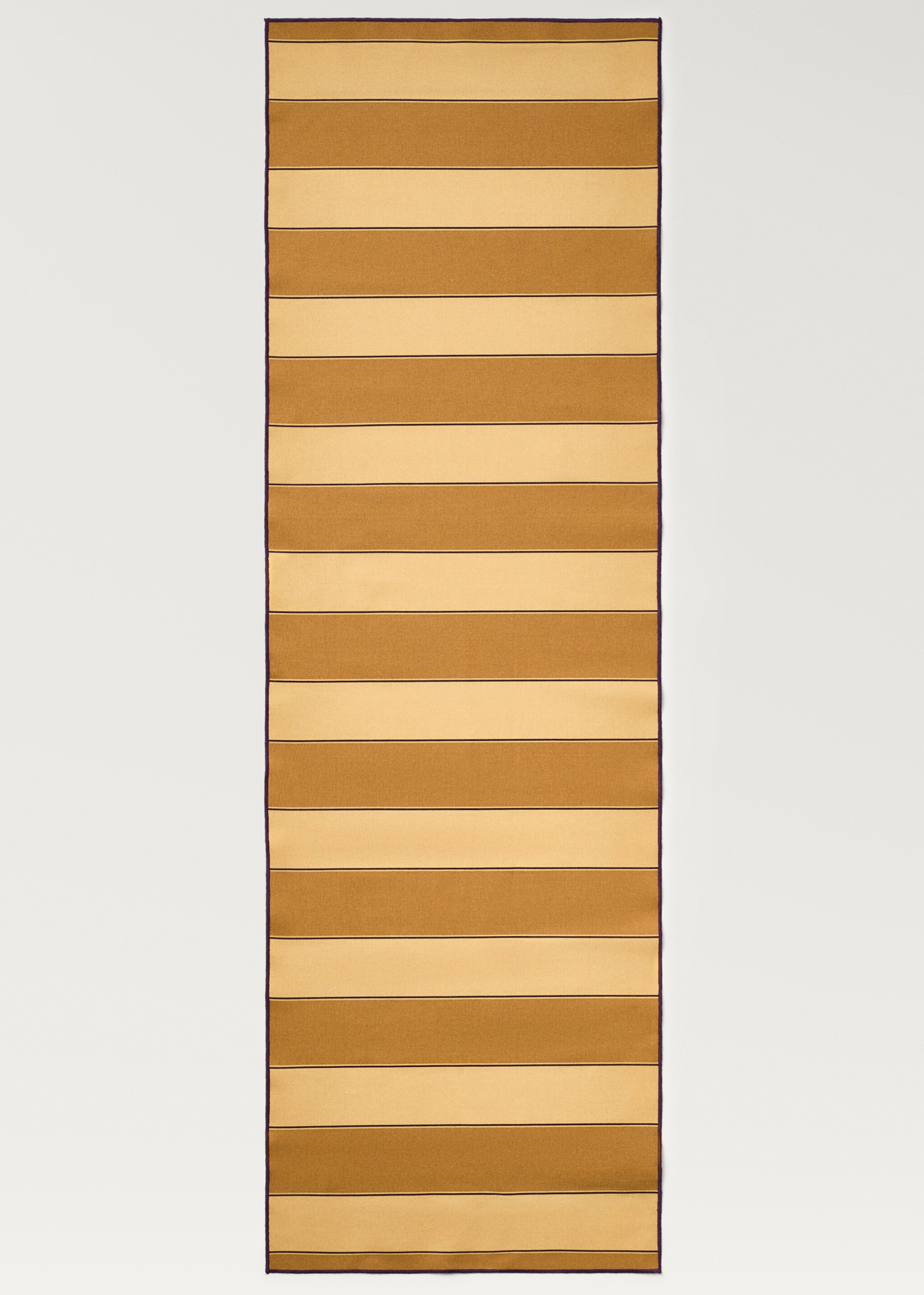 Resin stripe-print cotton table runner - Details of the article 2