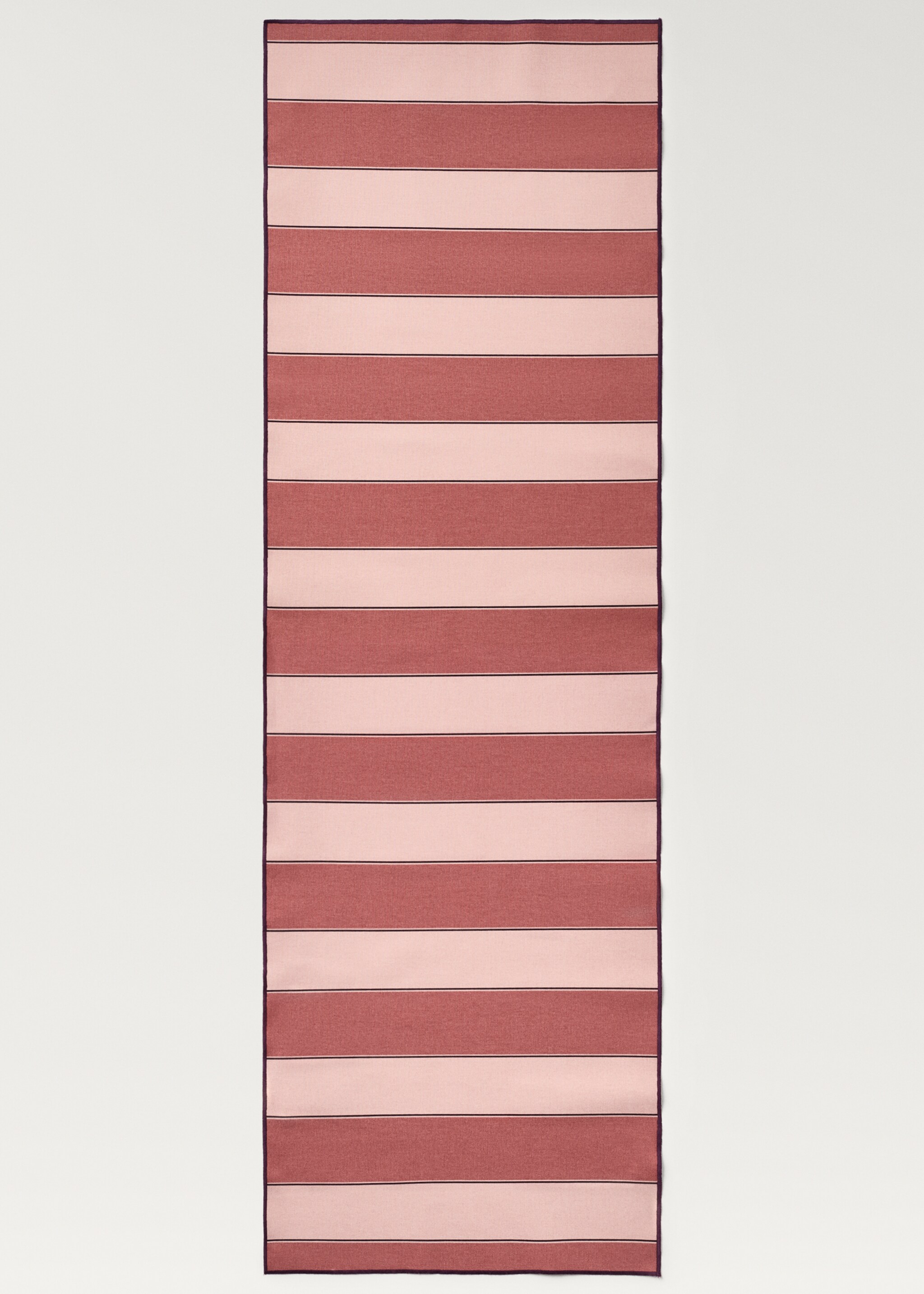 Resin stripe-print cotton table runner - Details of the article 2