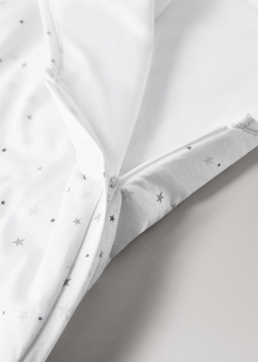 Baby sleeping bag with embroidered stars