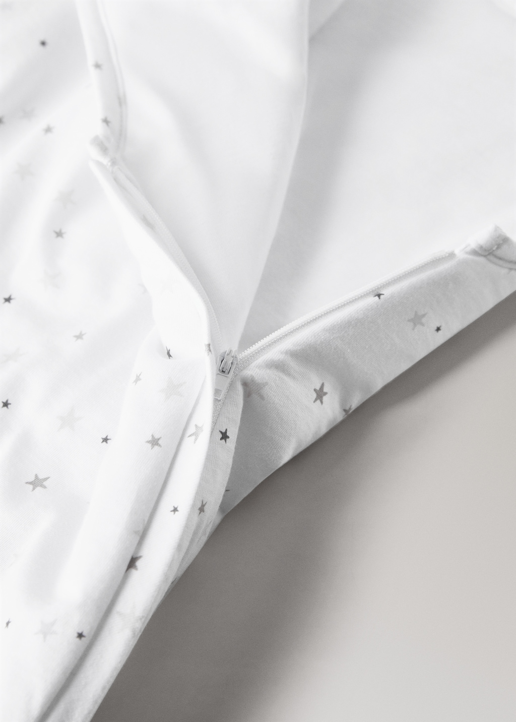 Baby sleeping bag with embroidered stars