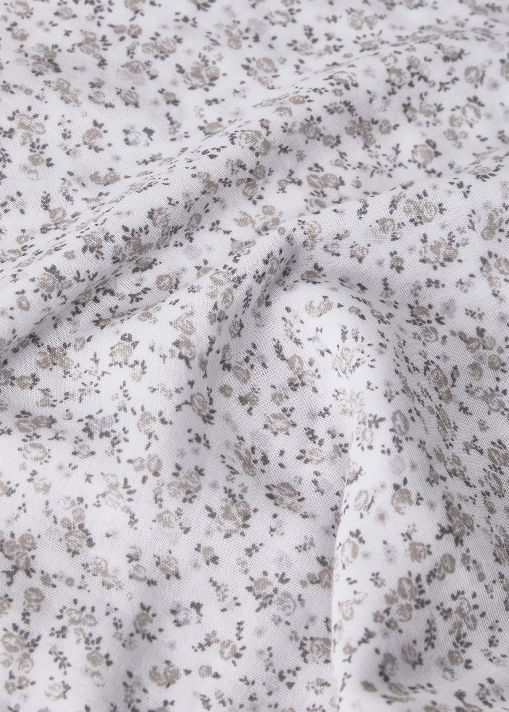 Cotton baby swaddle with mini-floral print