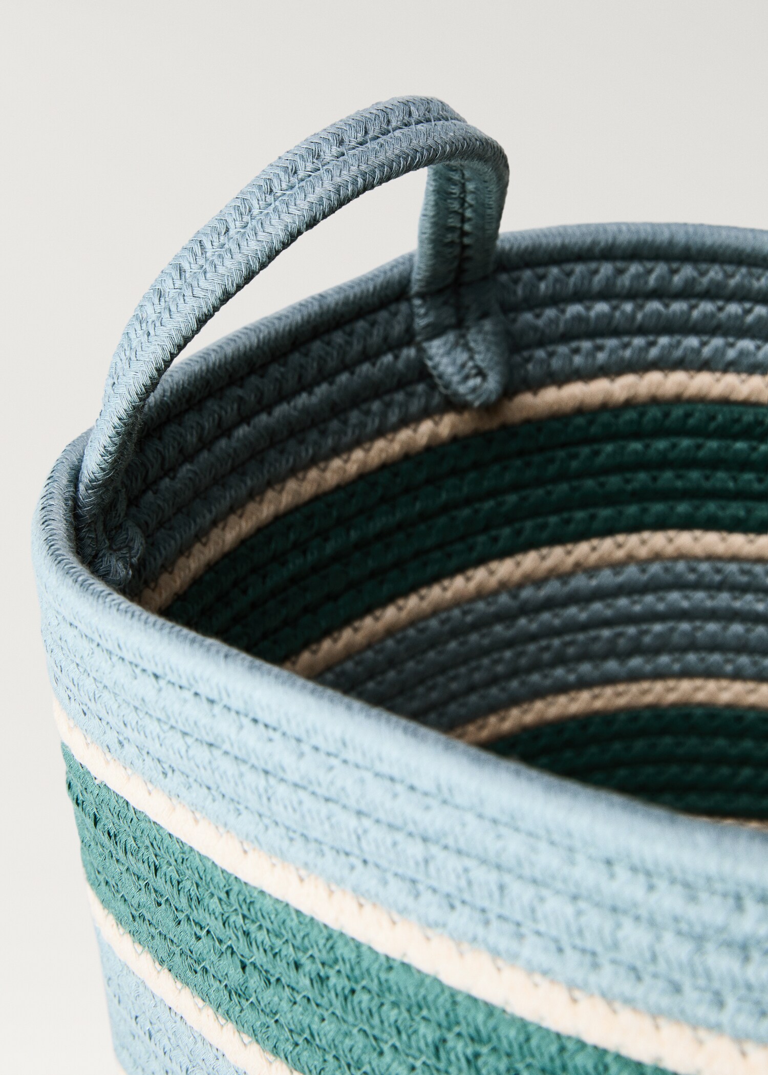 Panier enfant moyen à double anse à rayures - Détail de l'article 1