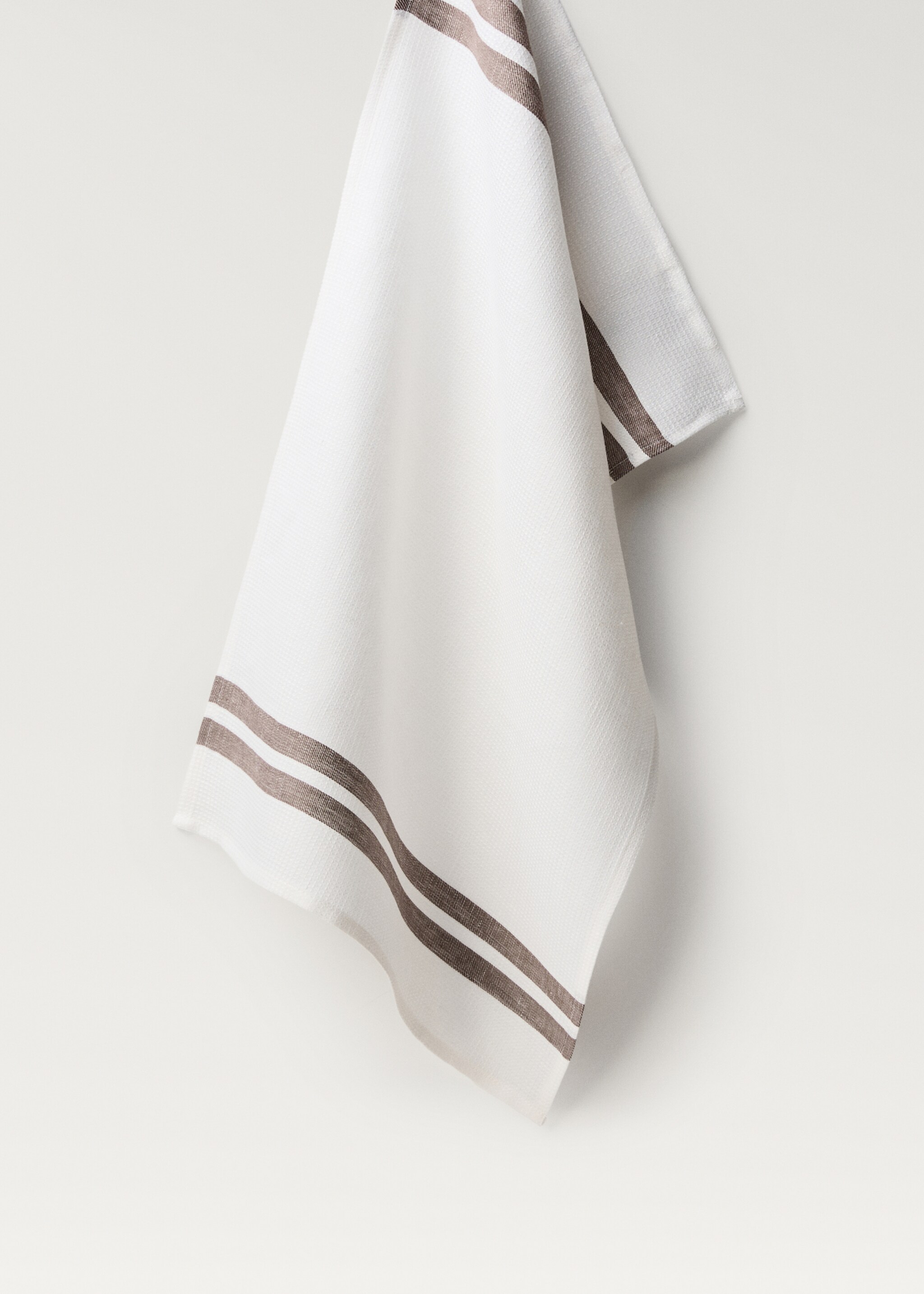 Waffle-linen striped kitchen cloth - Article without model