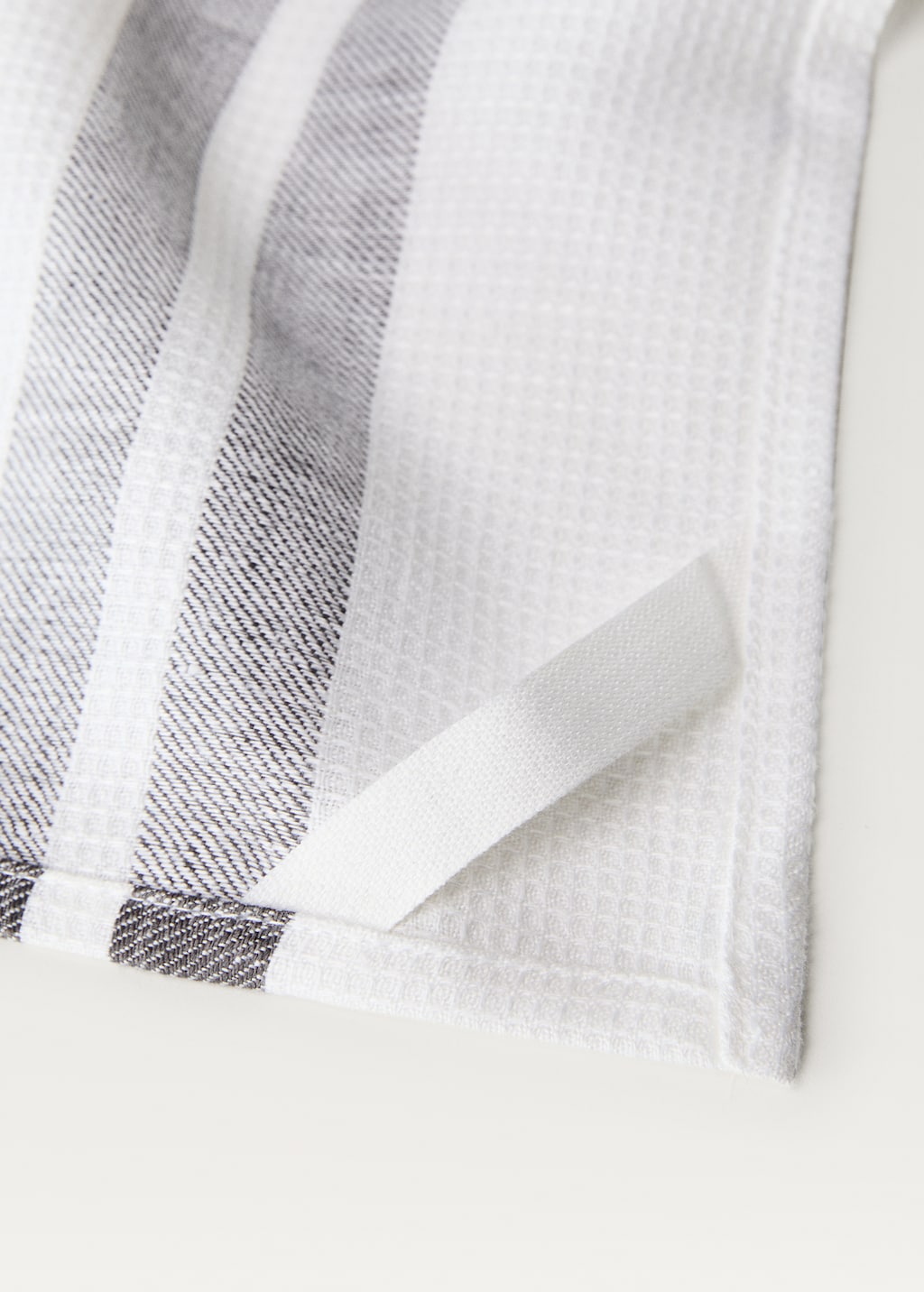 Waffle-linen striped dish cloth