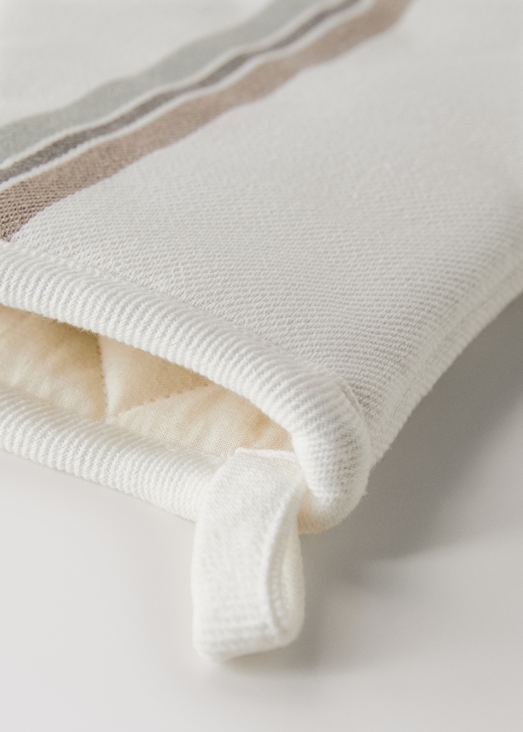 Cotton yarn-dyed striped mitt