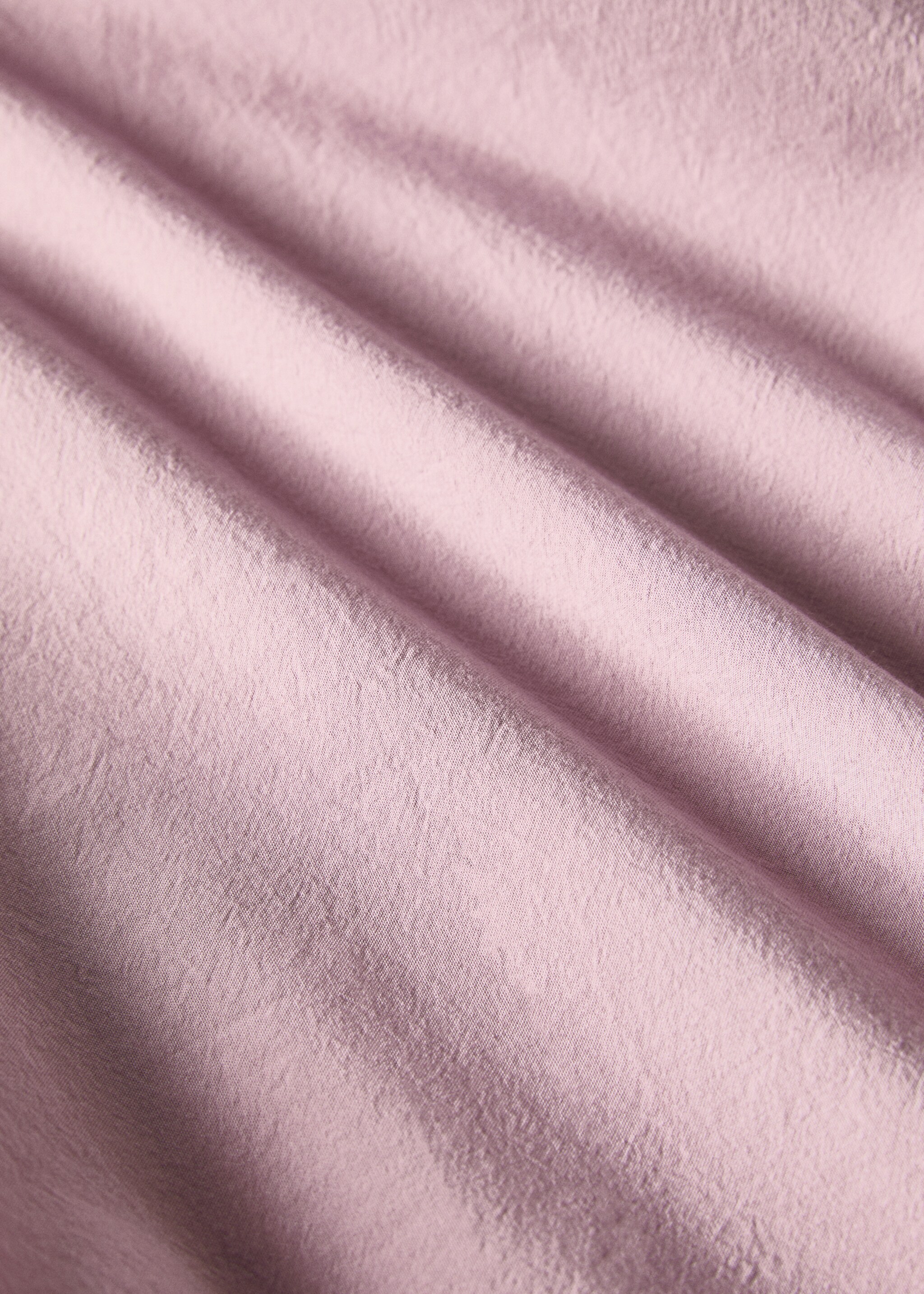 Children’s washed cotton double-stitched duvet cover for cot - Details of the article 2, Lilac. Ref: 87093316-00.