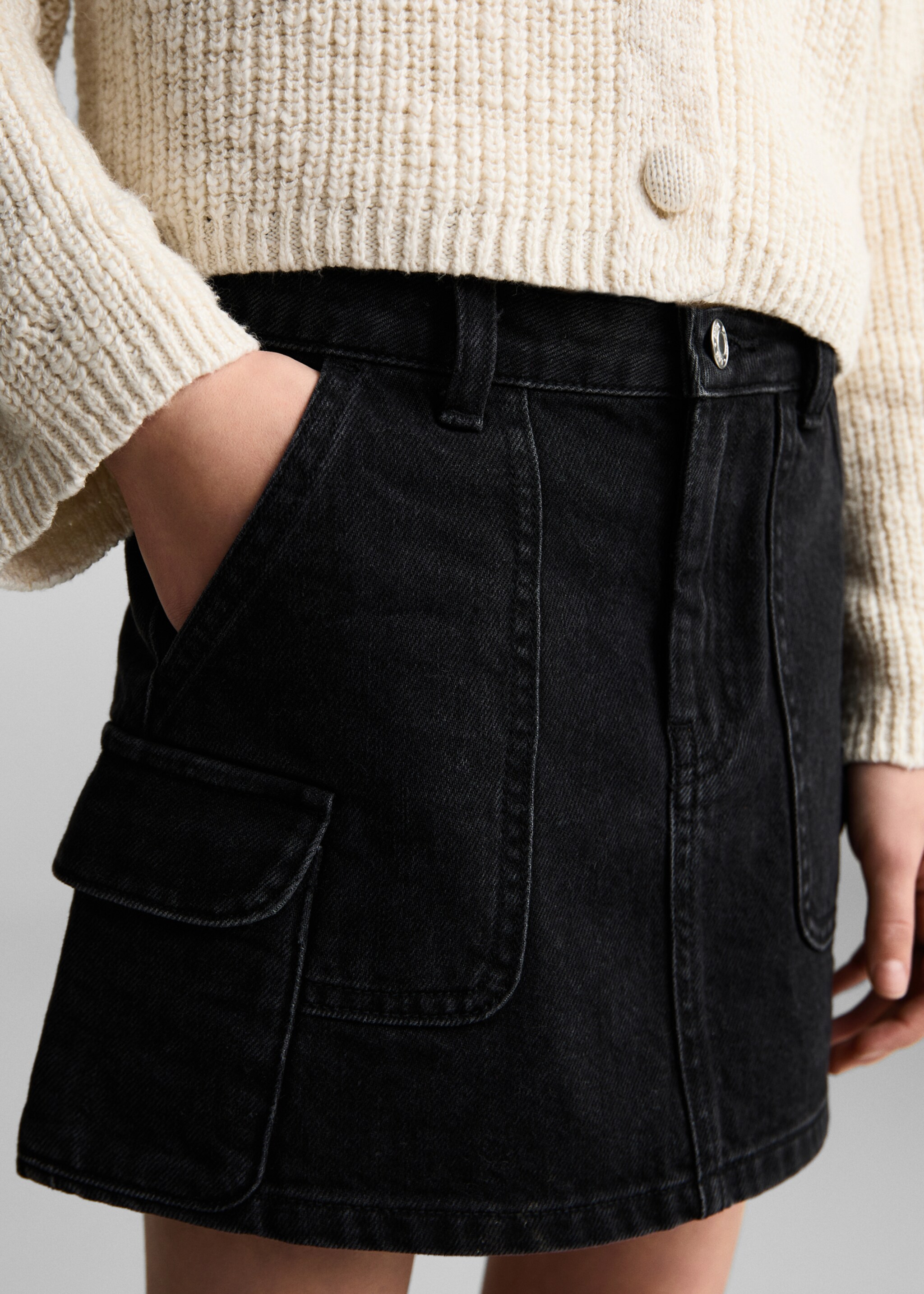 Denim mini-skirt - Details of the article 6