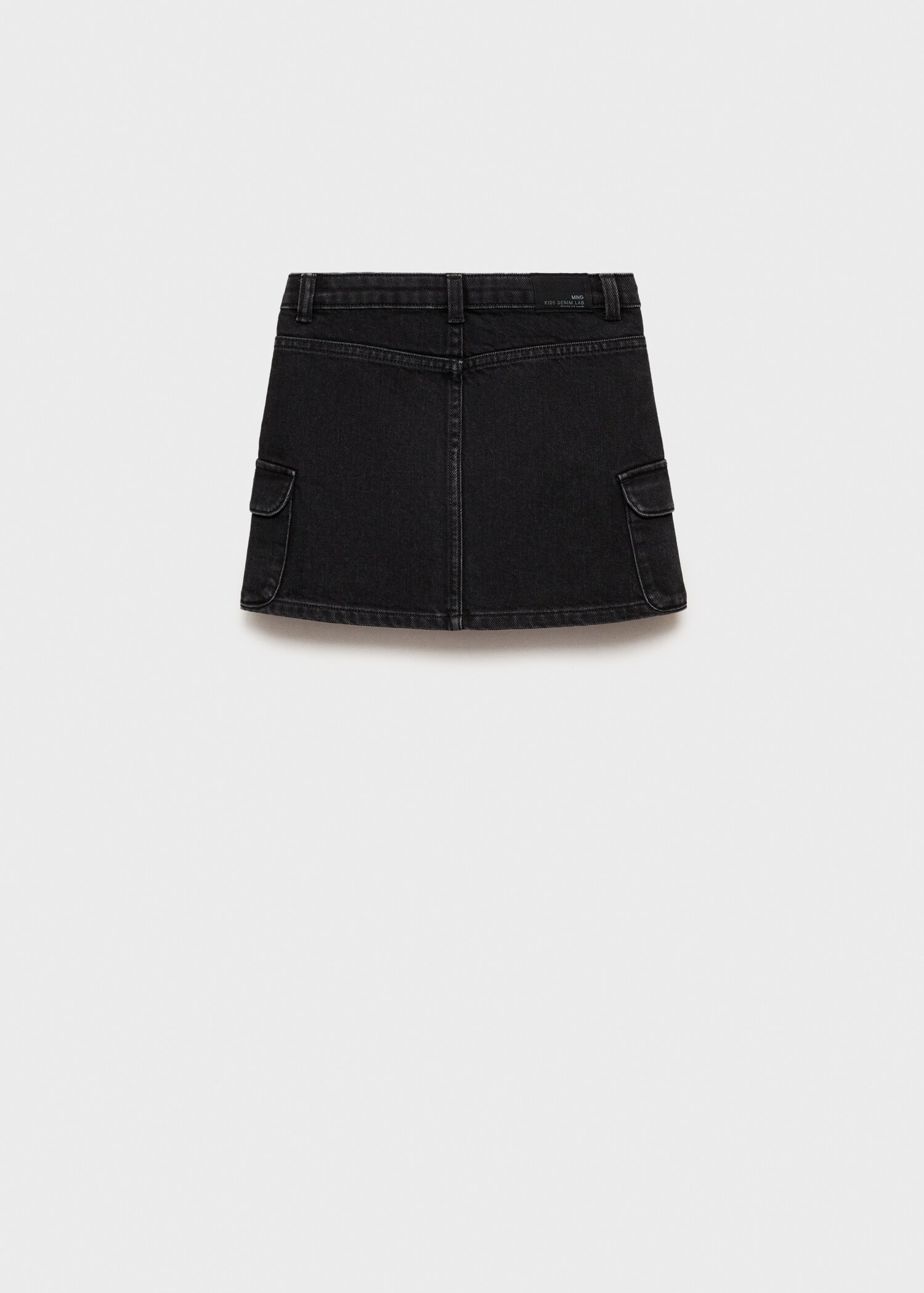 Denim mini-skirt - Reverse of the article